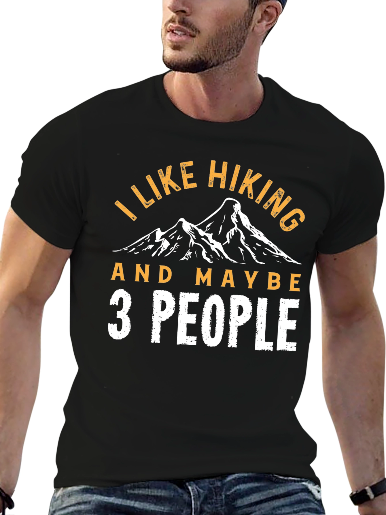 I Like Hiking and Maybe 3 People Graphic Tee