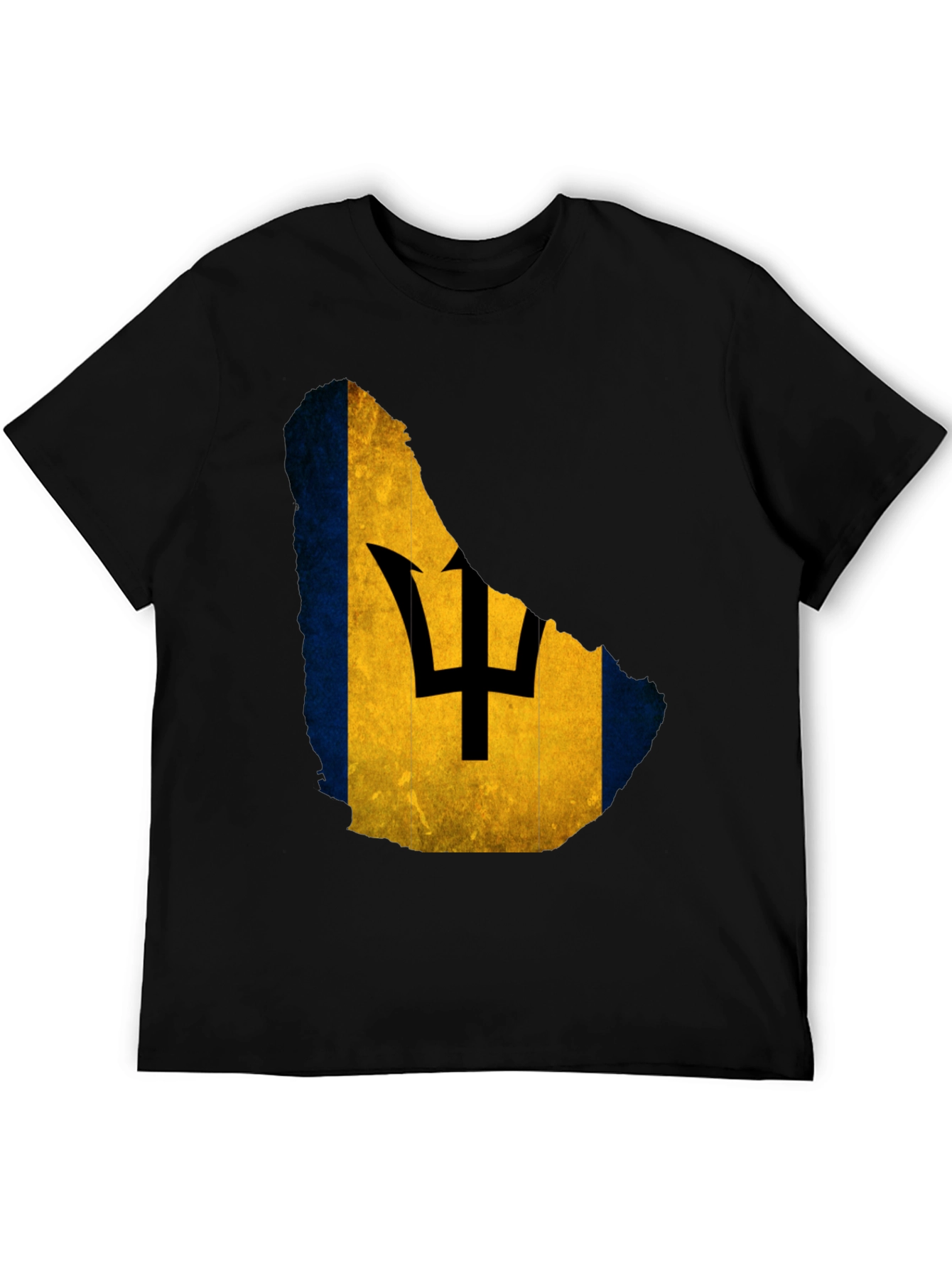 Barbados Flag T-Shirt Mens Crew Neck Tee
