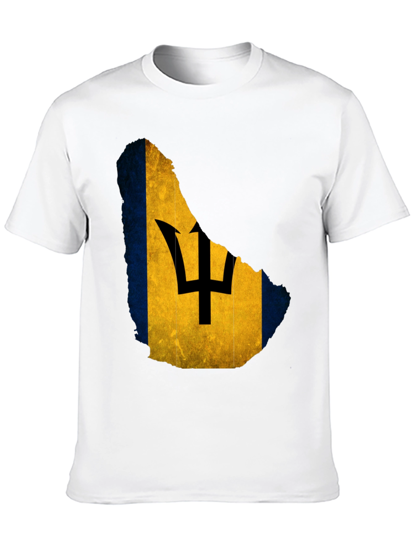 Barbados Flag T-Shirt Mens Crew Neck Tee
