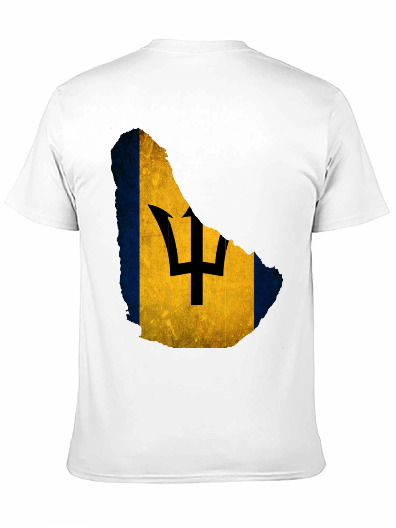 Barbados Flag T-Shirt Mens Crew Neck Tee