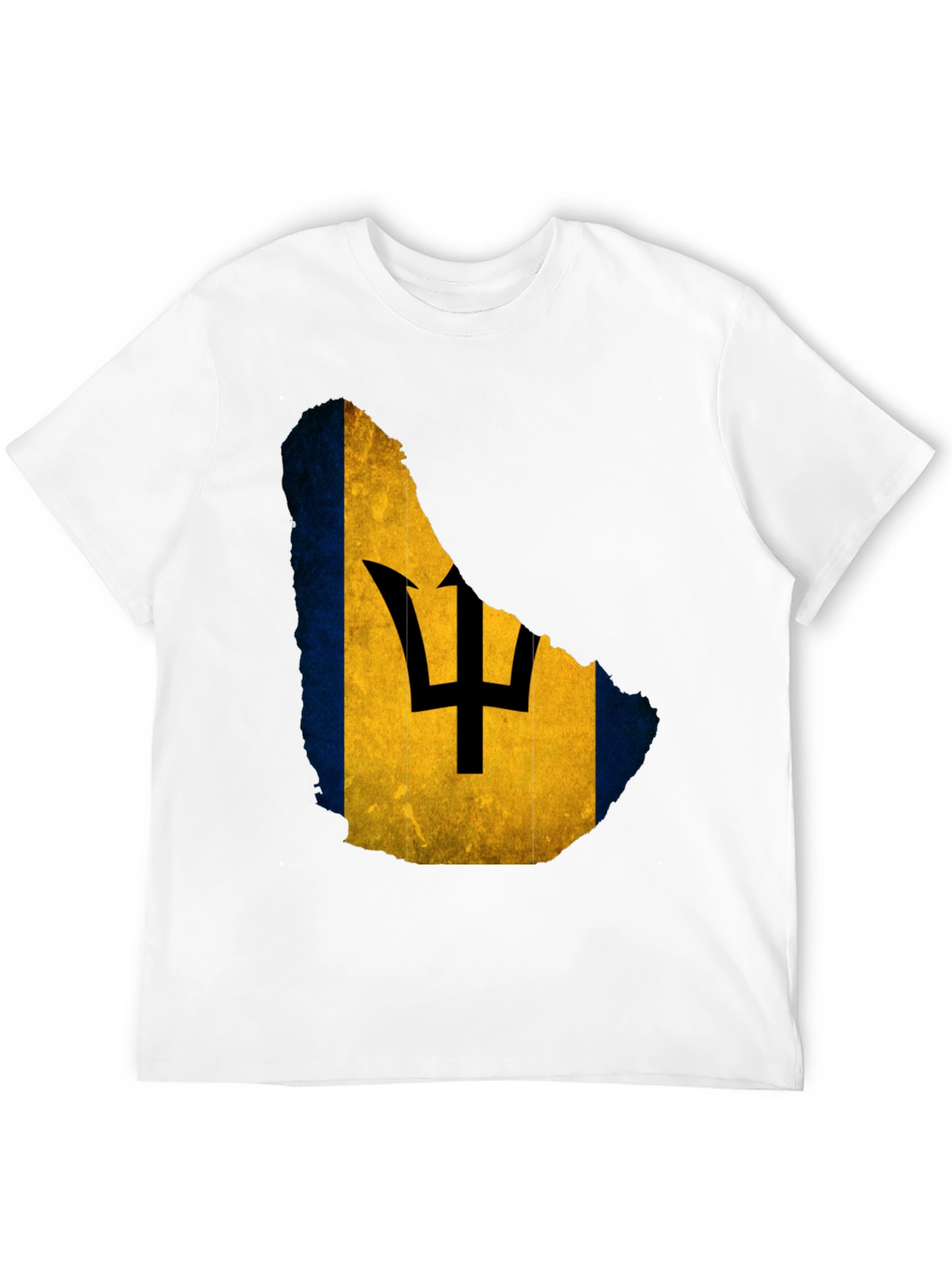 Barbados Flag T-Shirt Mens Crew Neck Tee