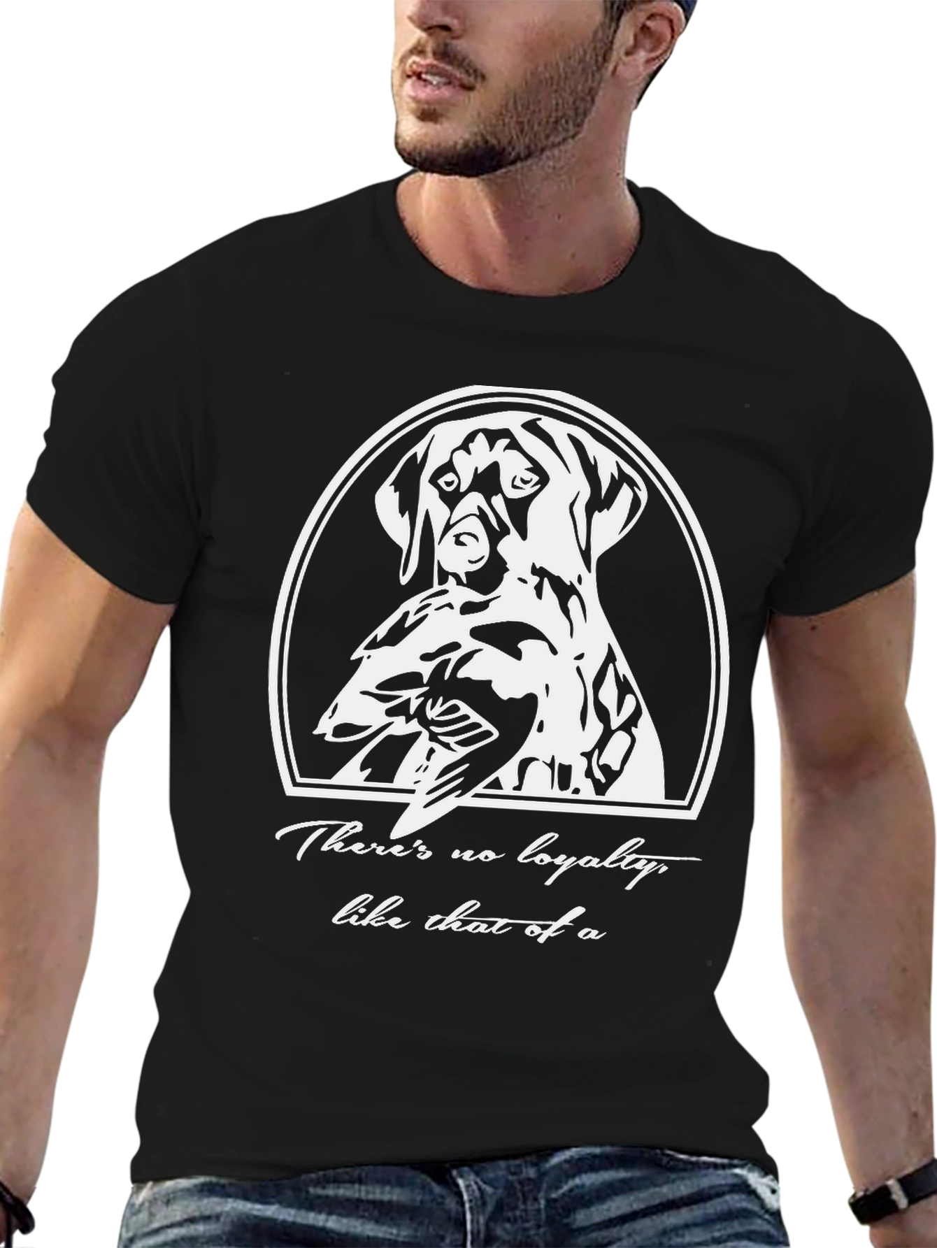 Loyal Dog Graphic T-Shirt - Black