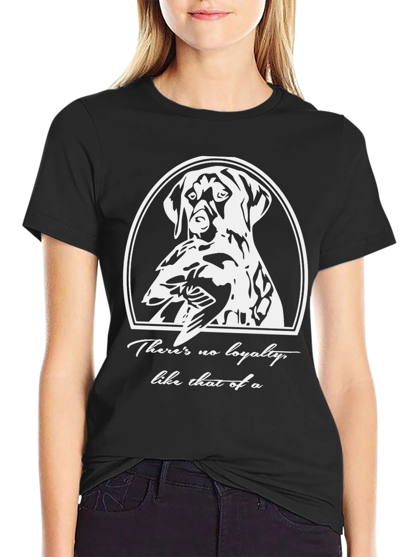 Loyal Dog Graphic T-Shirt - Black