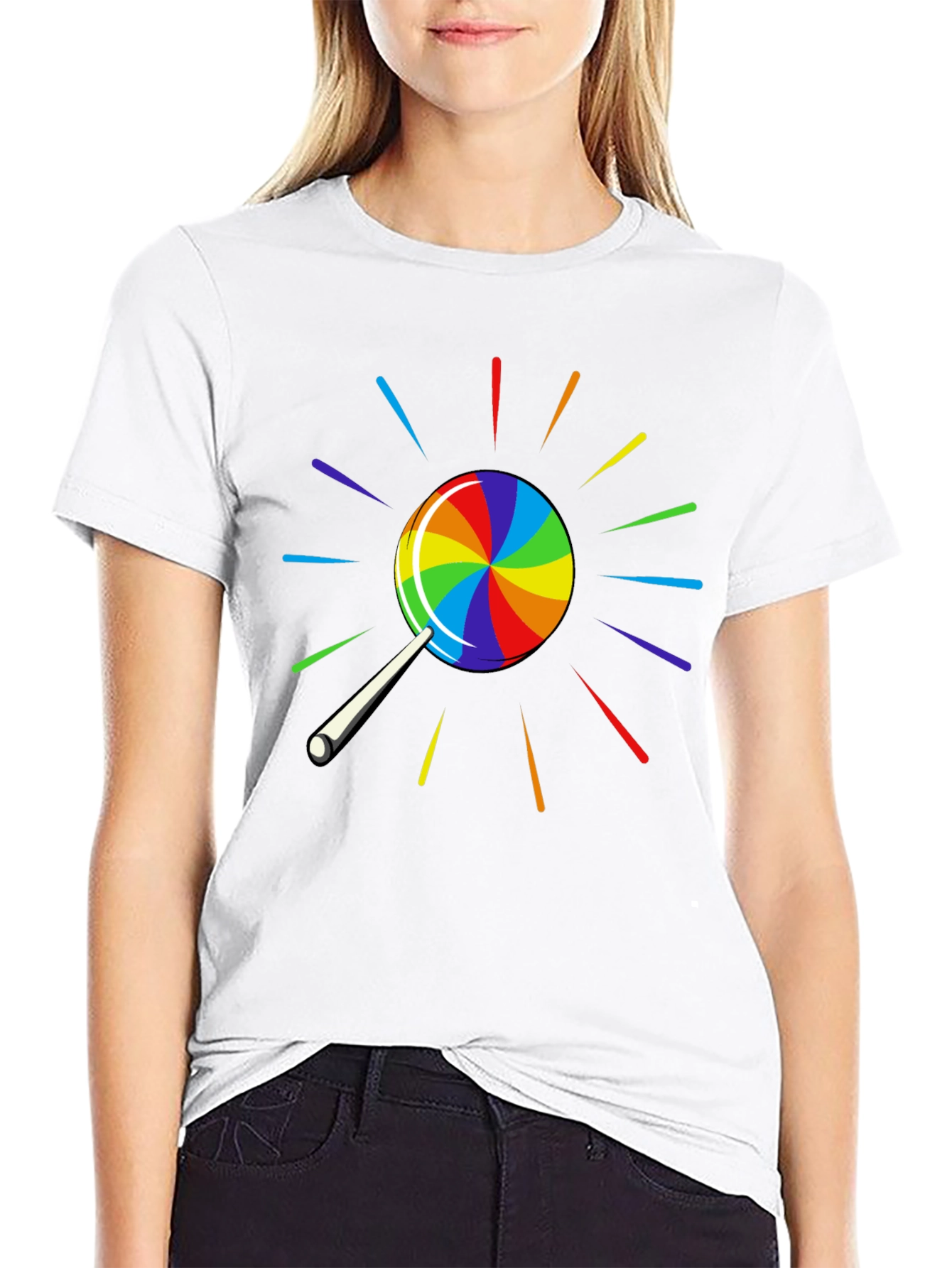Rainbow Lollipop Graphic Tee