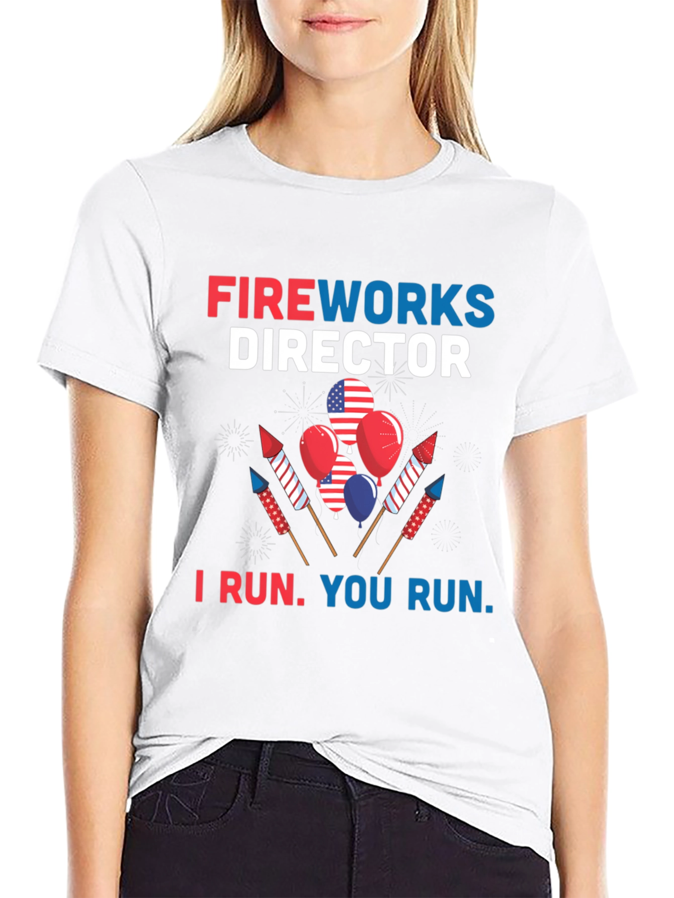 Fireworks Director T-Shirt - Patriotic Design