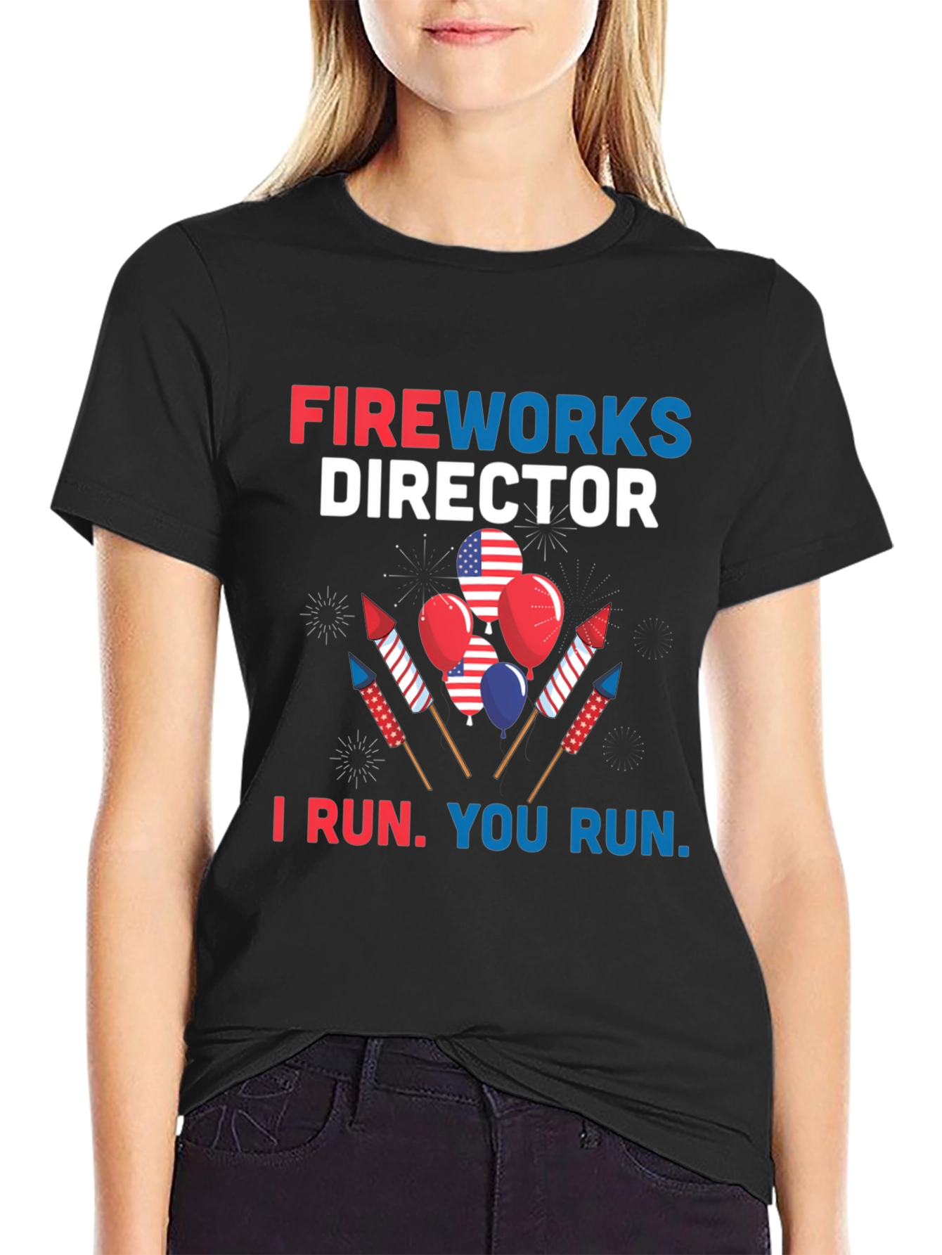 Fireworks Director T-Shirt - Patriotic Design
