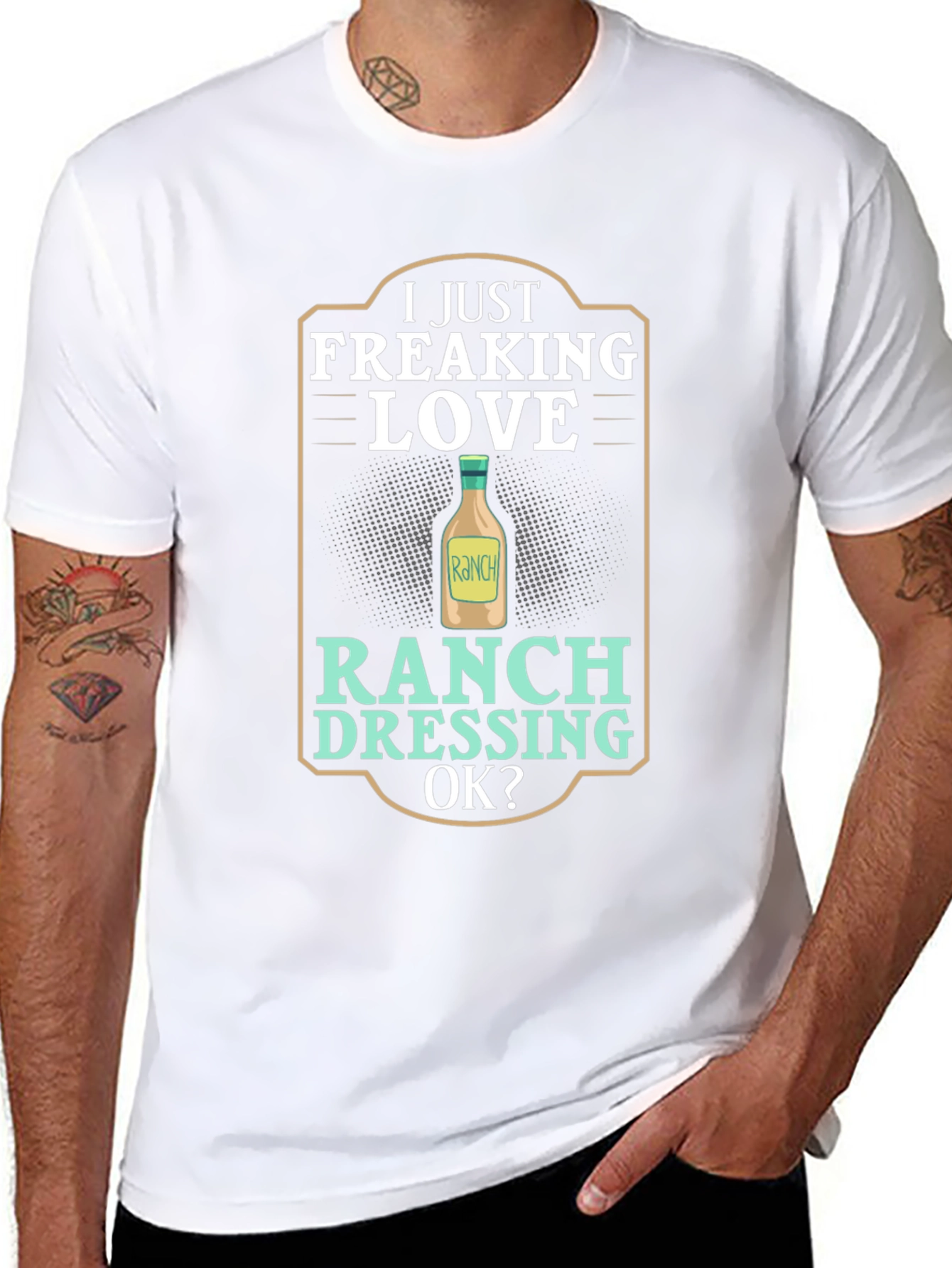 I Love Ranch Dressing Mens Black T-Shirt