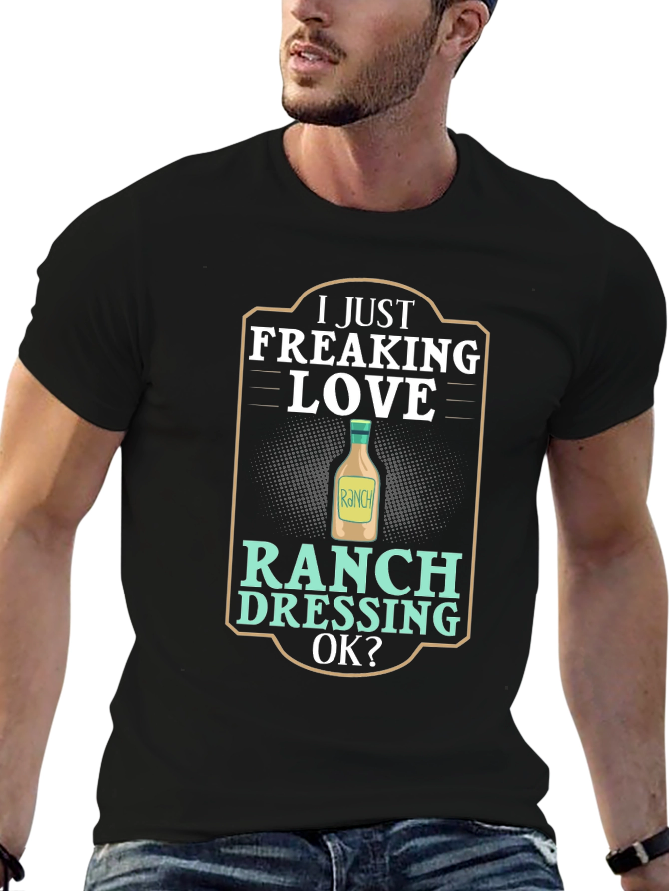 I Love Ranch Dressing Mens Black T-Shirt