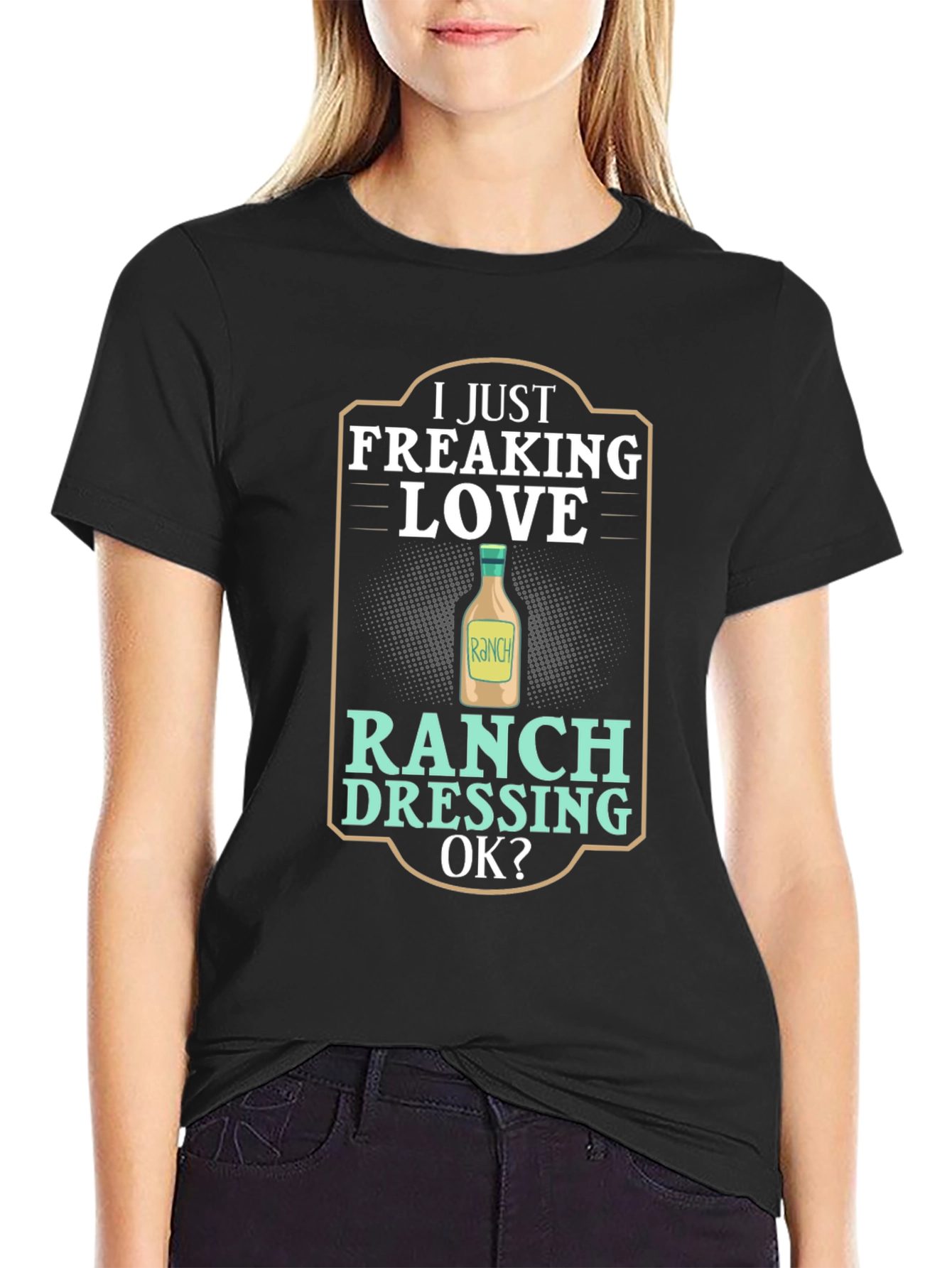 I Love Ranch Dressing Mens Black T-Shirt