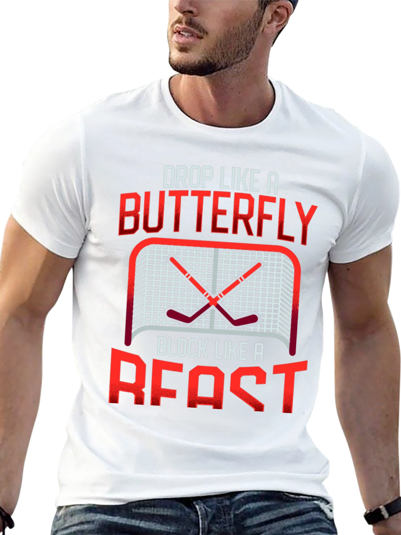 Hockey Butterfly Beast T-Shirt - Black Cotton Tee