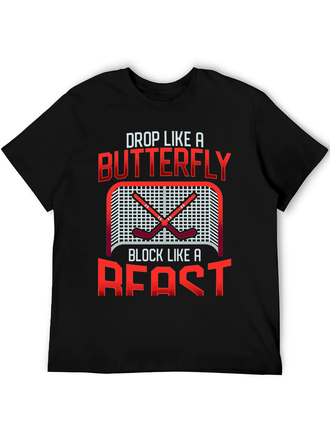 Hockey Butterfly Beast T-Shirt - Black Cotton Tee