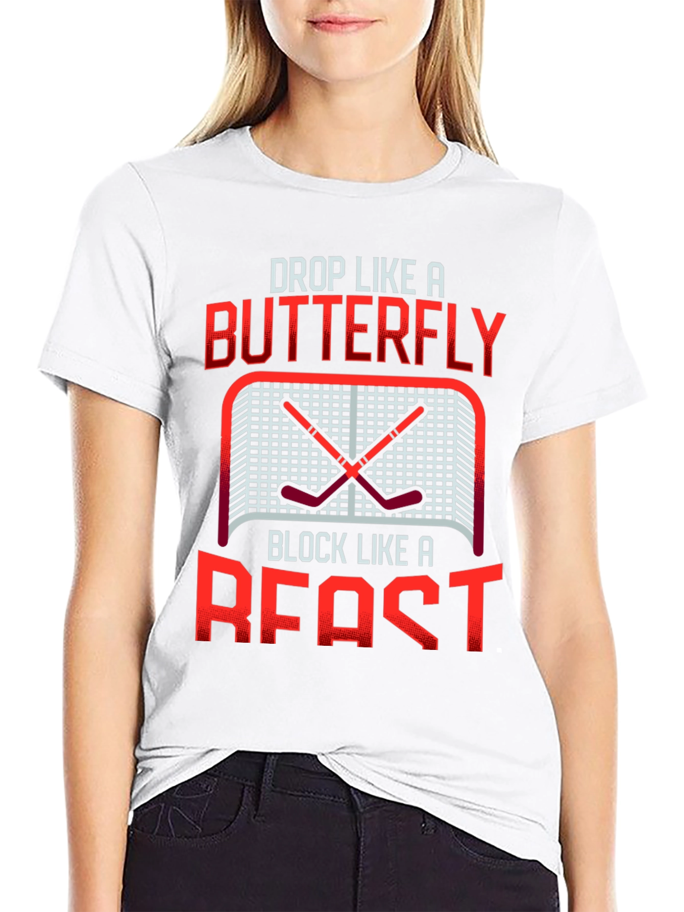 Hockey Butterfly Beast T-Shirt - Black Cotton Tee