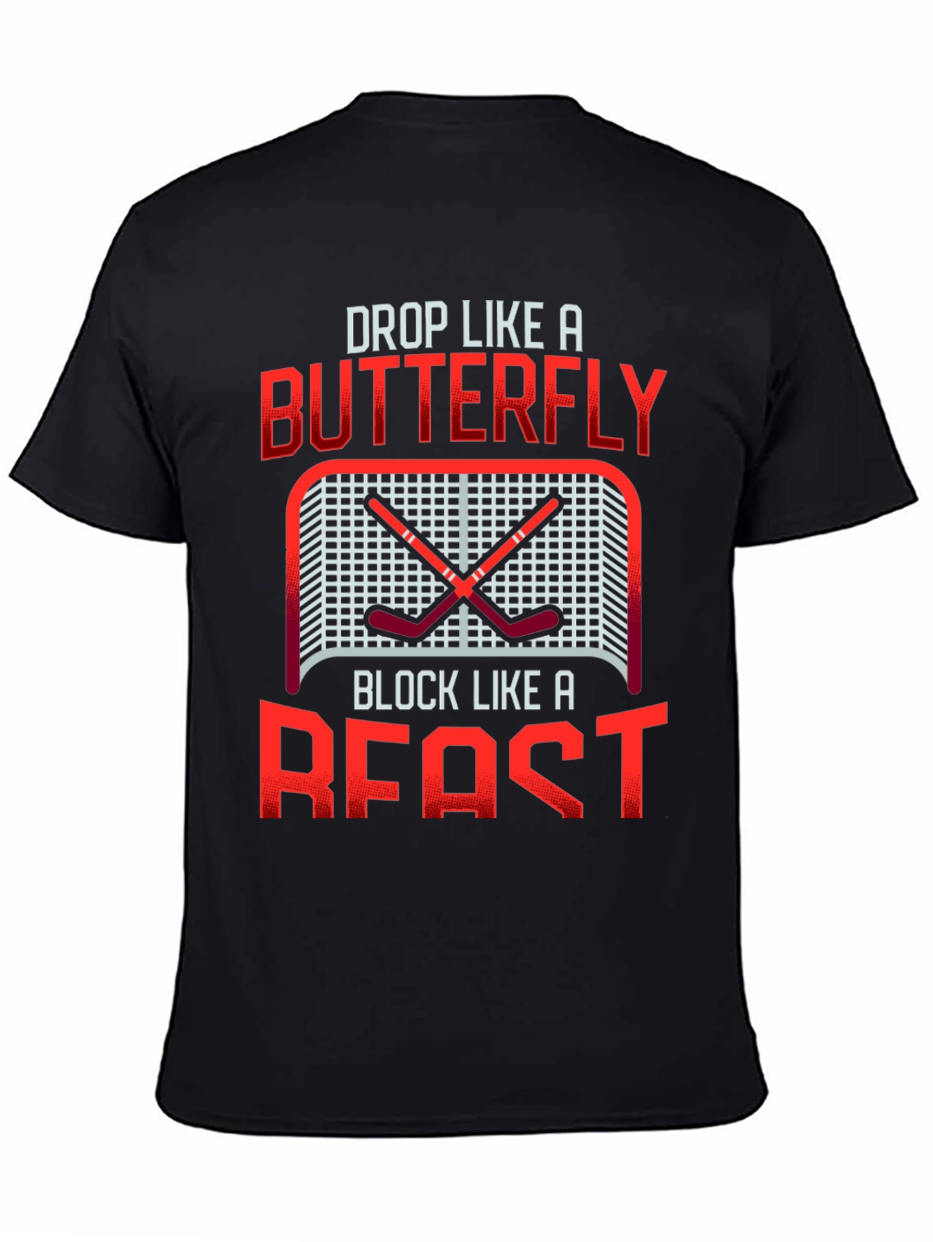 Hockey Butterfly Beast T-Shirt - Black Cotton Tee
