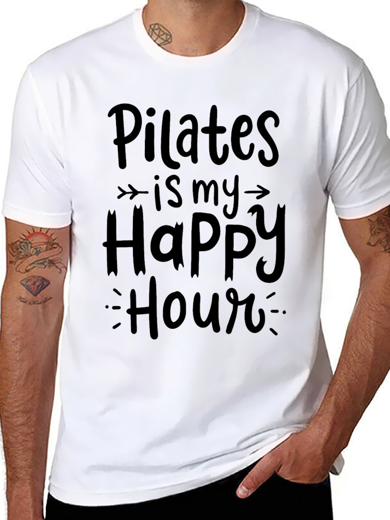 Pilates Is My Happy Hour Graphic Tee