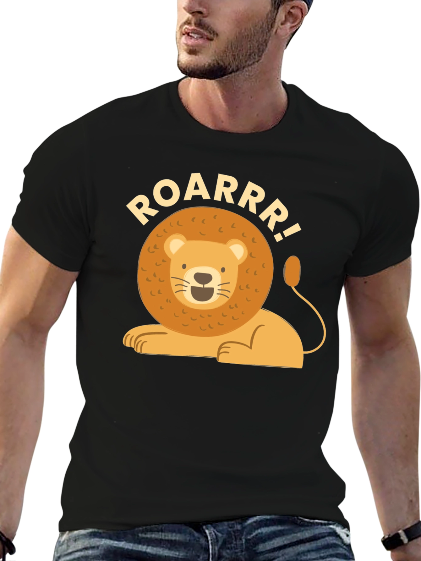 Lion Roar Graphic T-Shirt - Mens Black Tee
