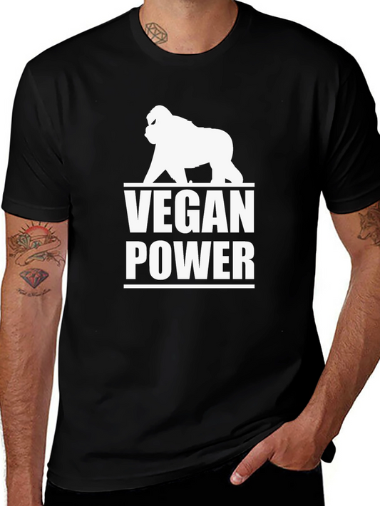 Vegan Power Gorilla Graphic T-Shirt