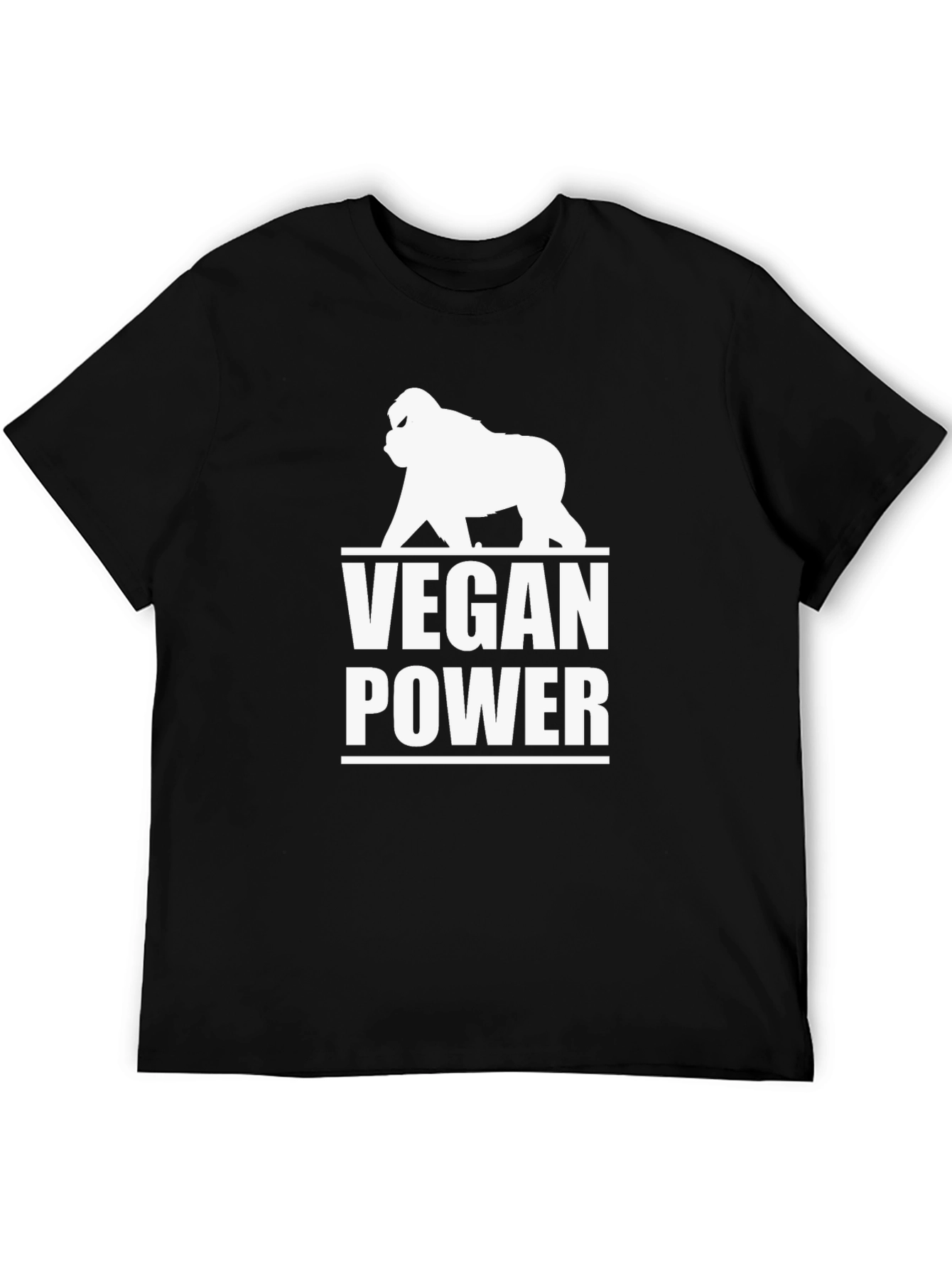Vegan Power Gorilla Graphic T-Shirt