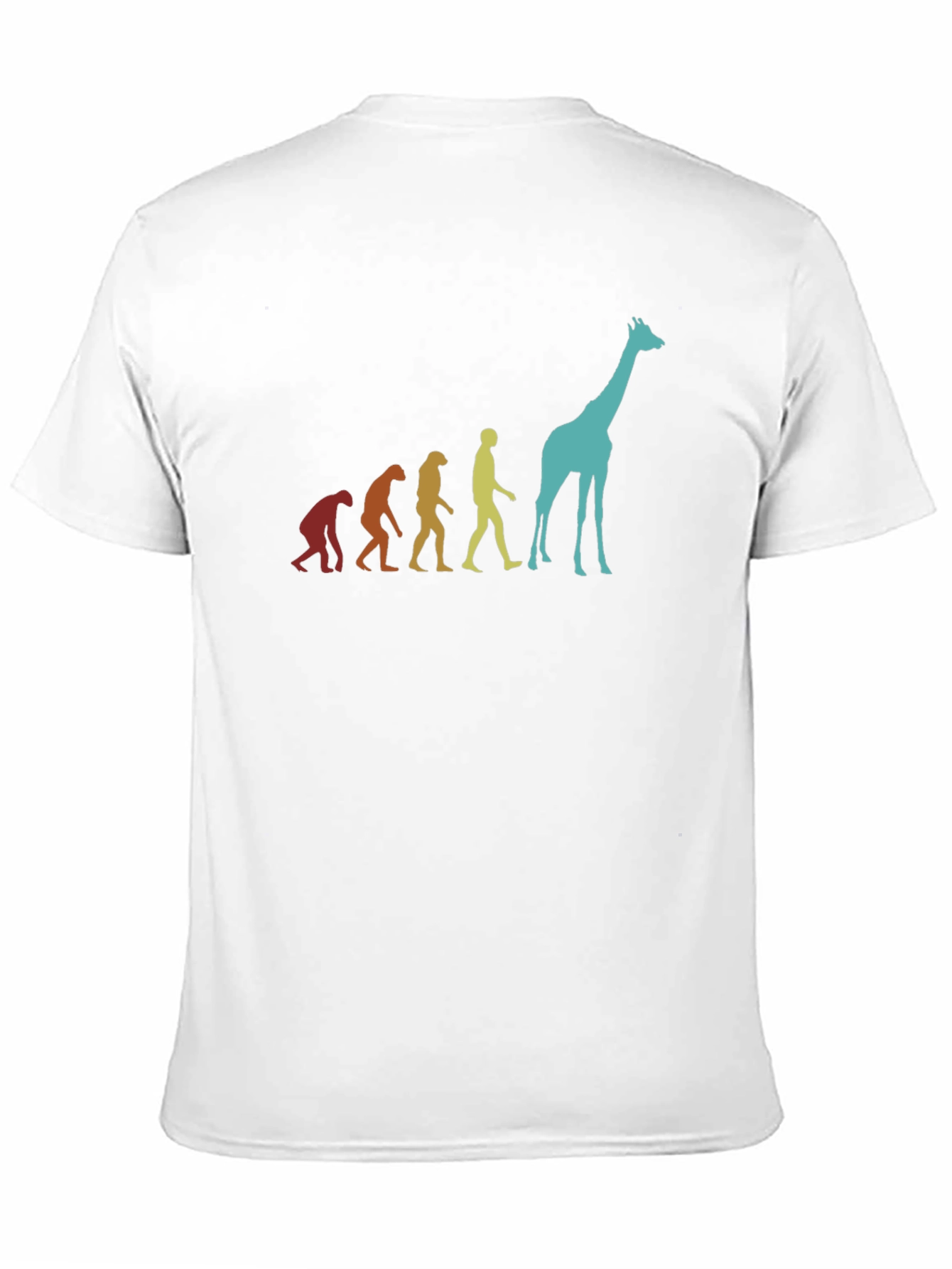Evolution Giraffe Graphic Tee - Black Cotton T-Shirt