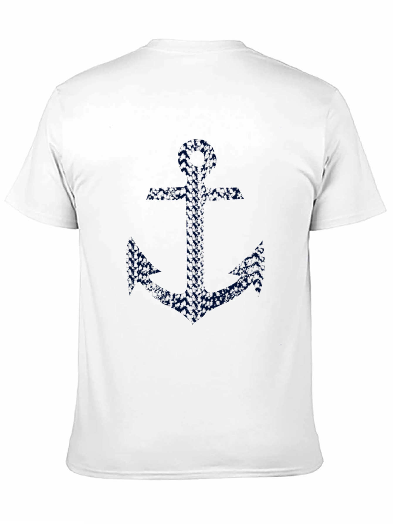 Nautical Anchor Graphic Tee - Classic Black Cotton