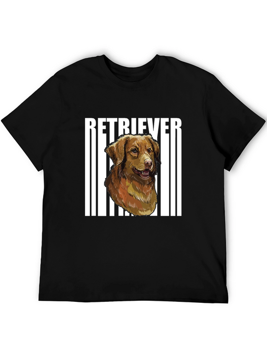 Retriever Dog Graphic Black T-Shirt