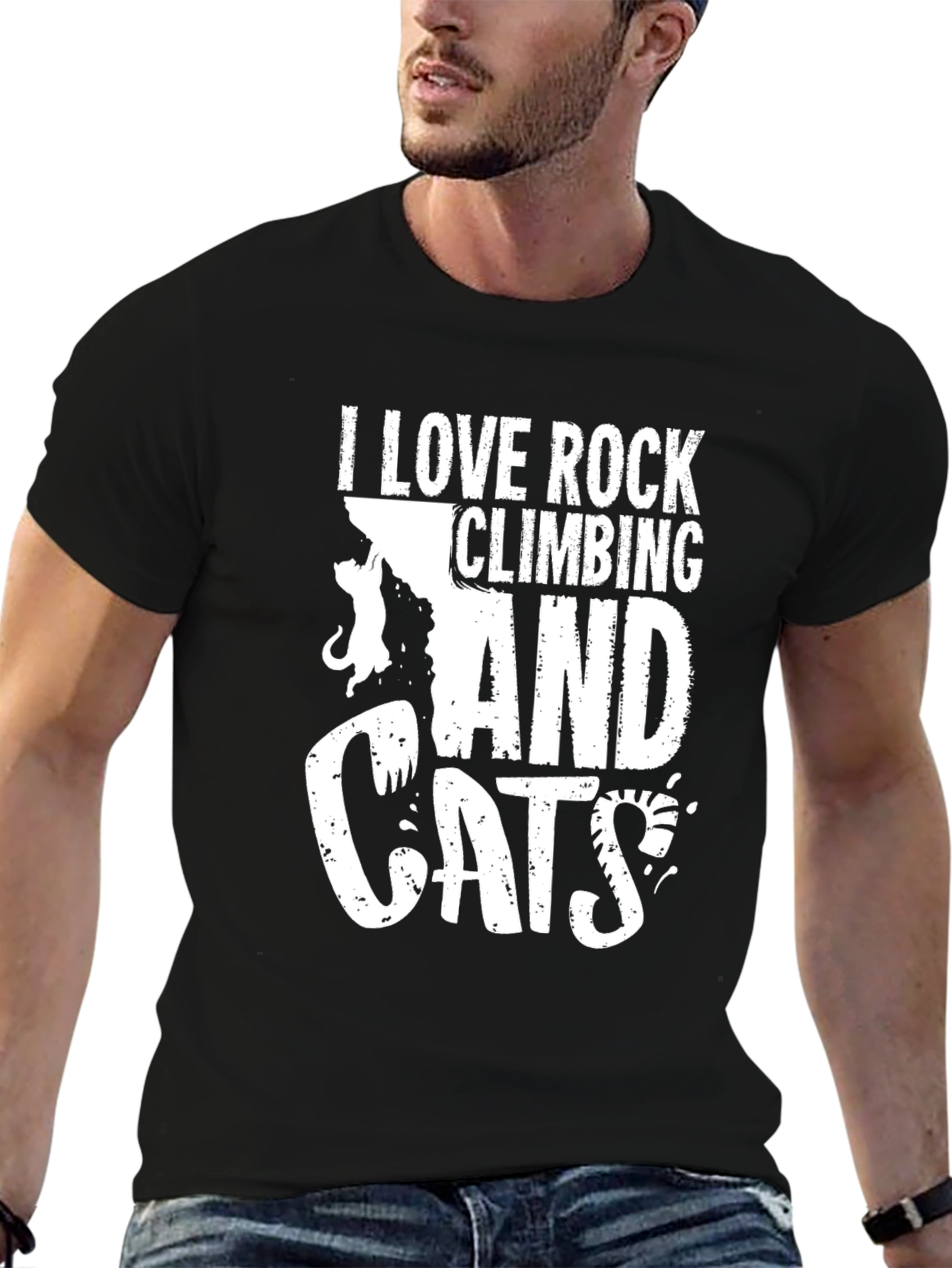 Rock Climbing and Cats Graphic Tee