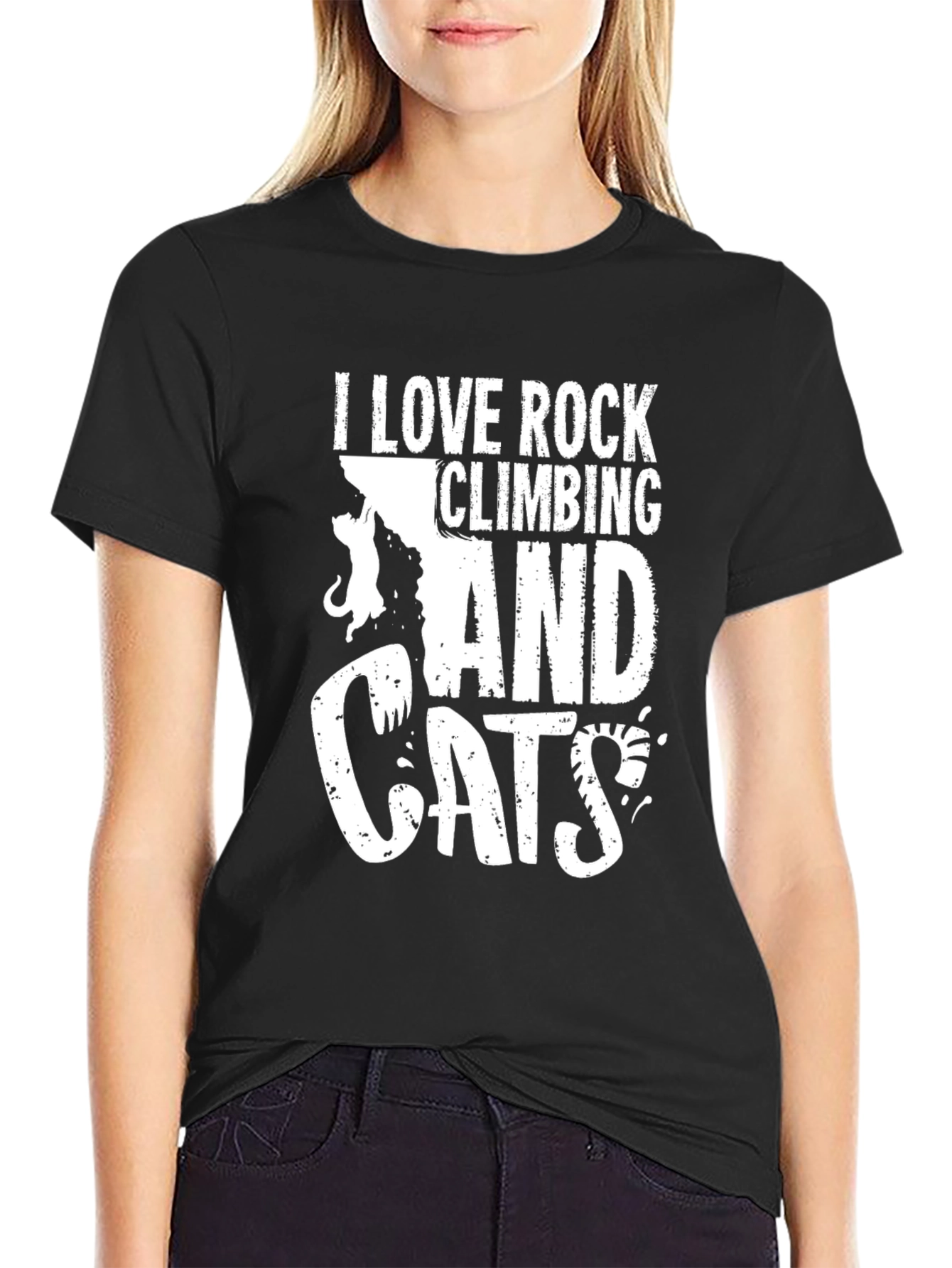 Rock Climbing and Cats Graphic Tee