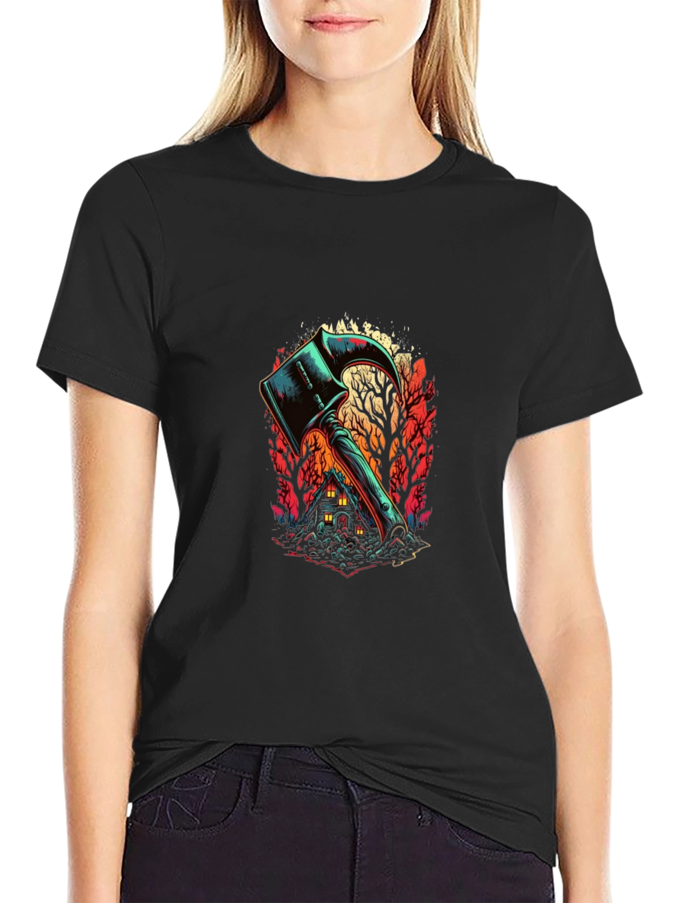 Axe House Graphic Tee - Spooky Season T-Shirt