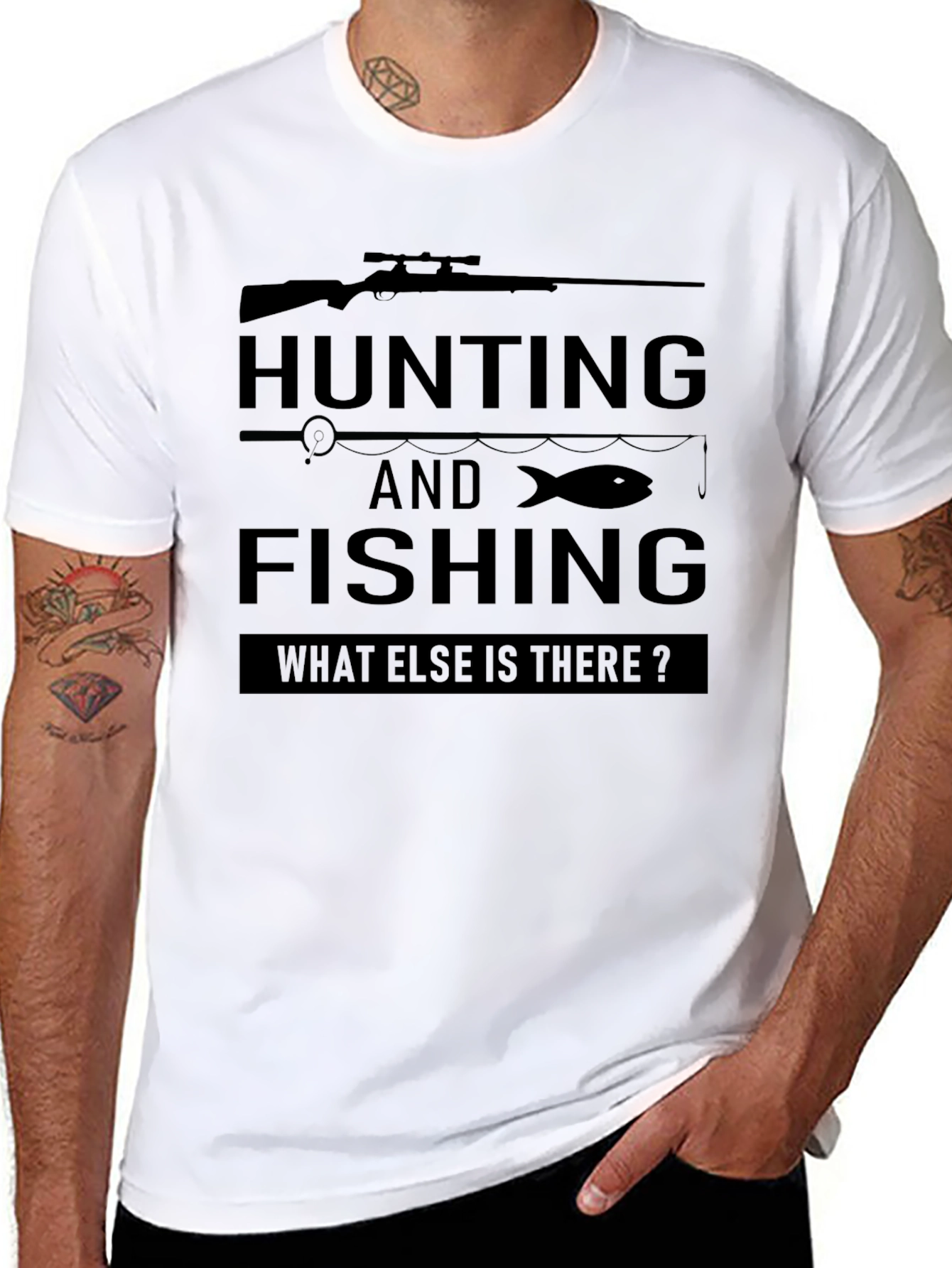 Hunting and Fishing Graphic T-Shirt