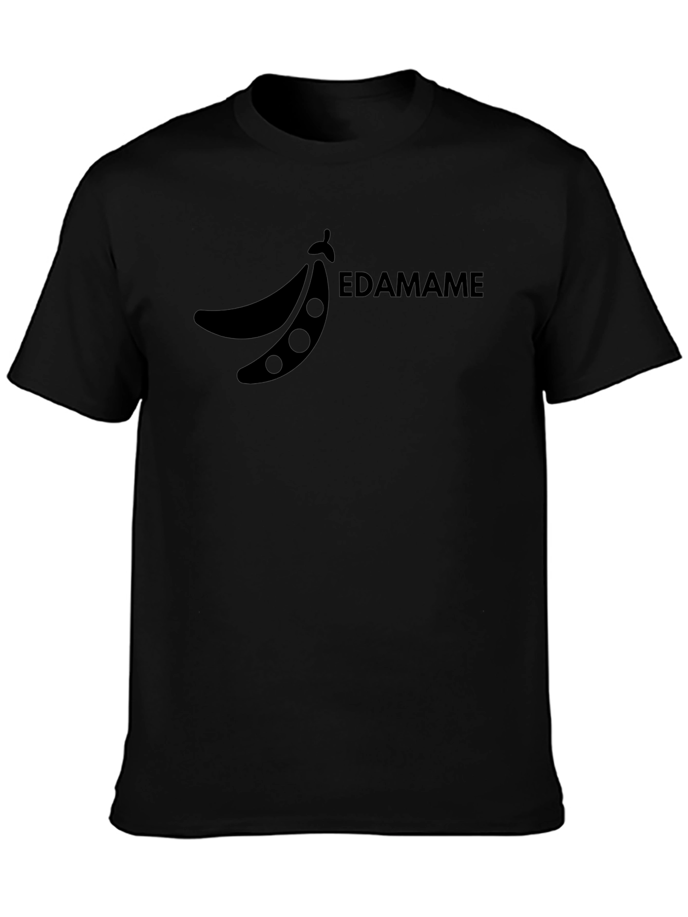 Edamame Graphic Tee - Black Cotton Blend
