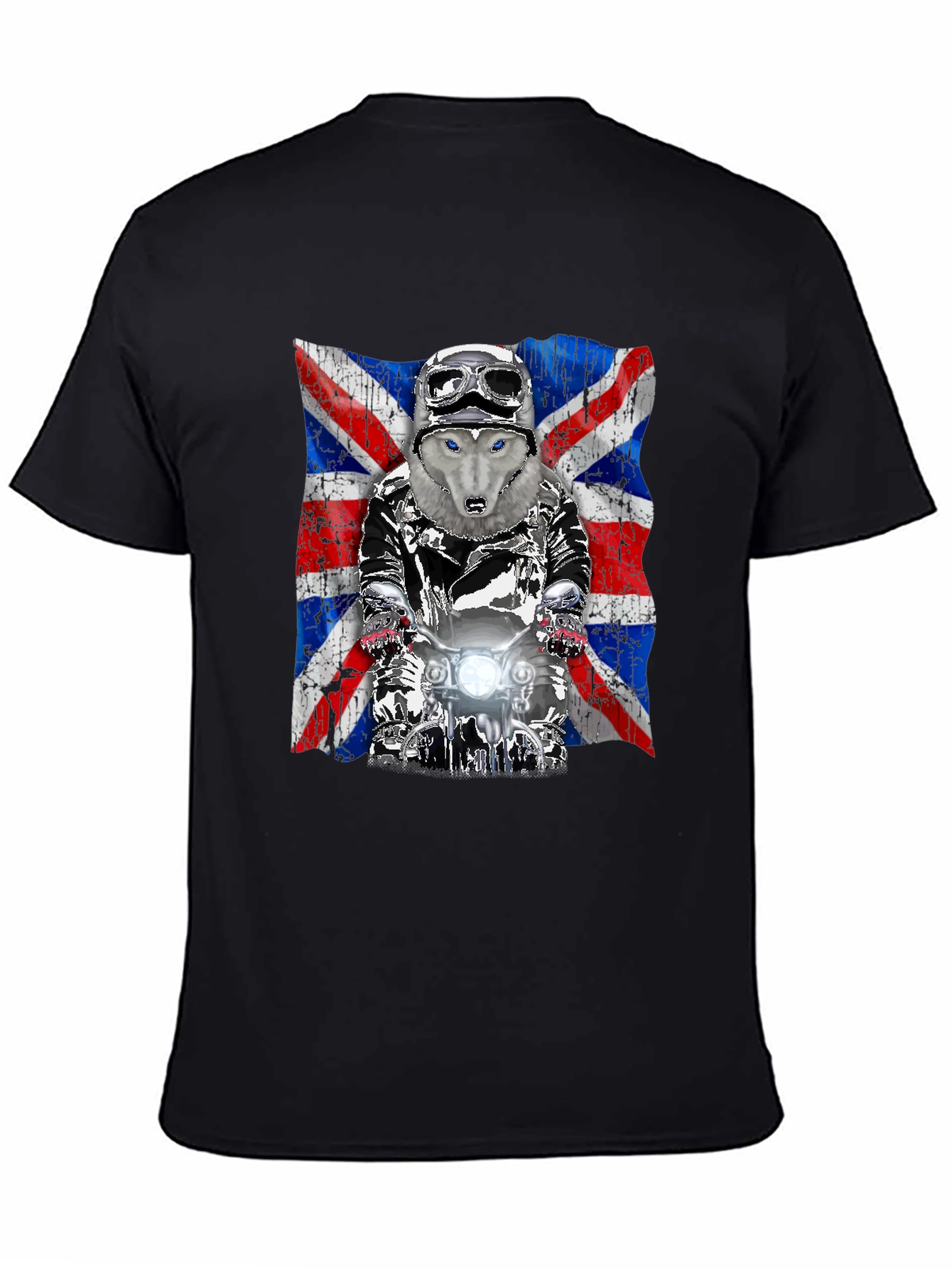 Wolf Rider Union Jack Graphic T-Shirt