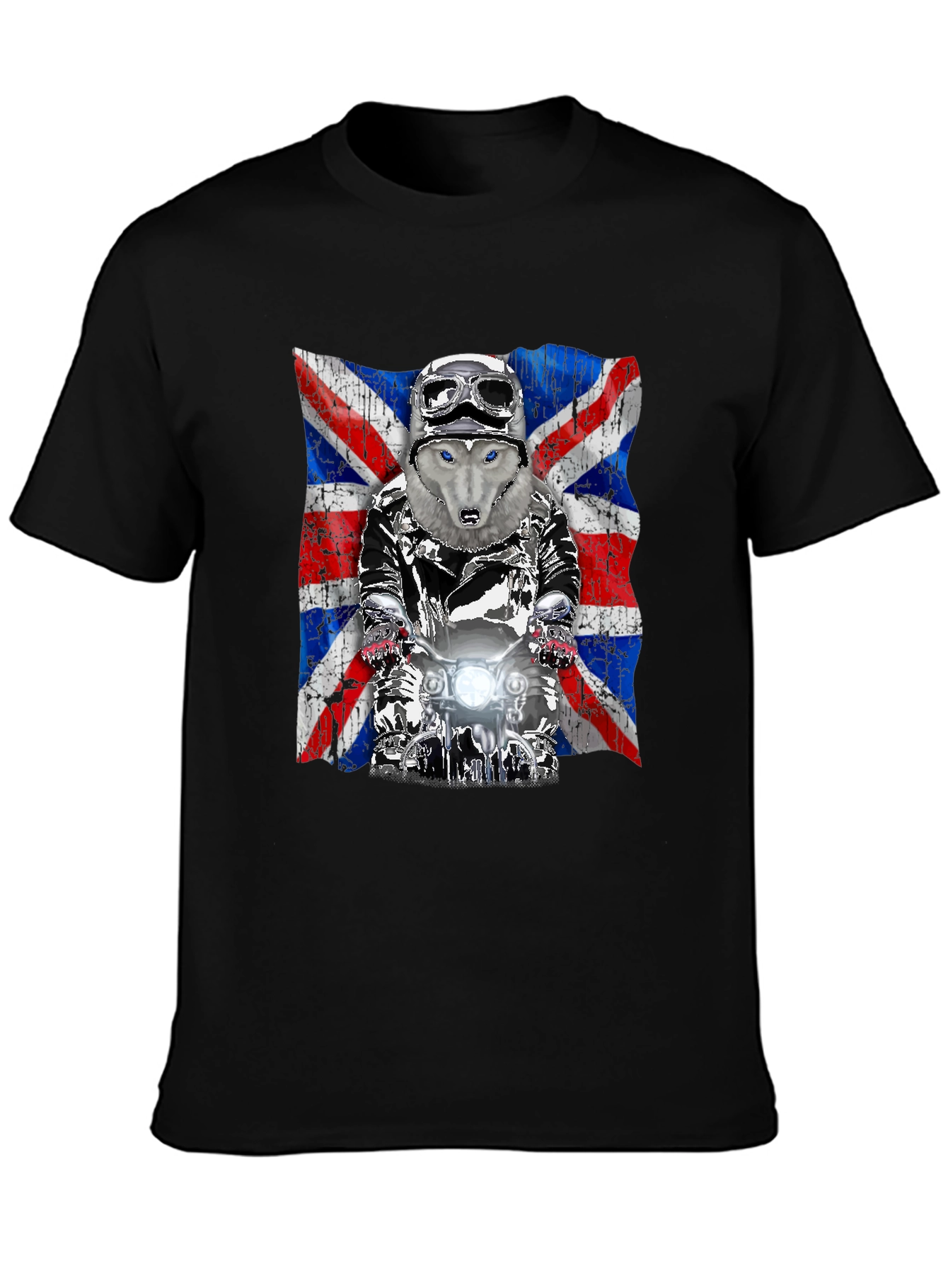 Wolf Rider Union Jack Graphic T-Shirt