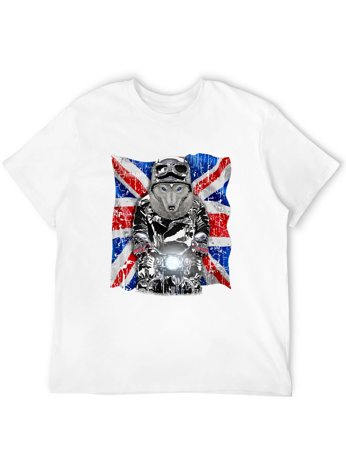 Wolf Rider Union Jack Graphic T-Shirt