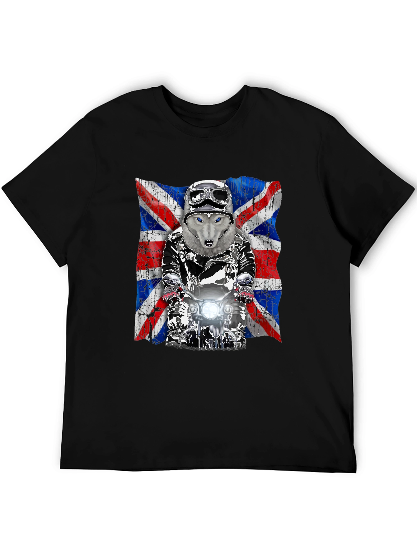 Wolf Rider Union Jack Graphic T-Shirt