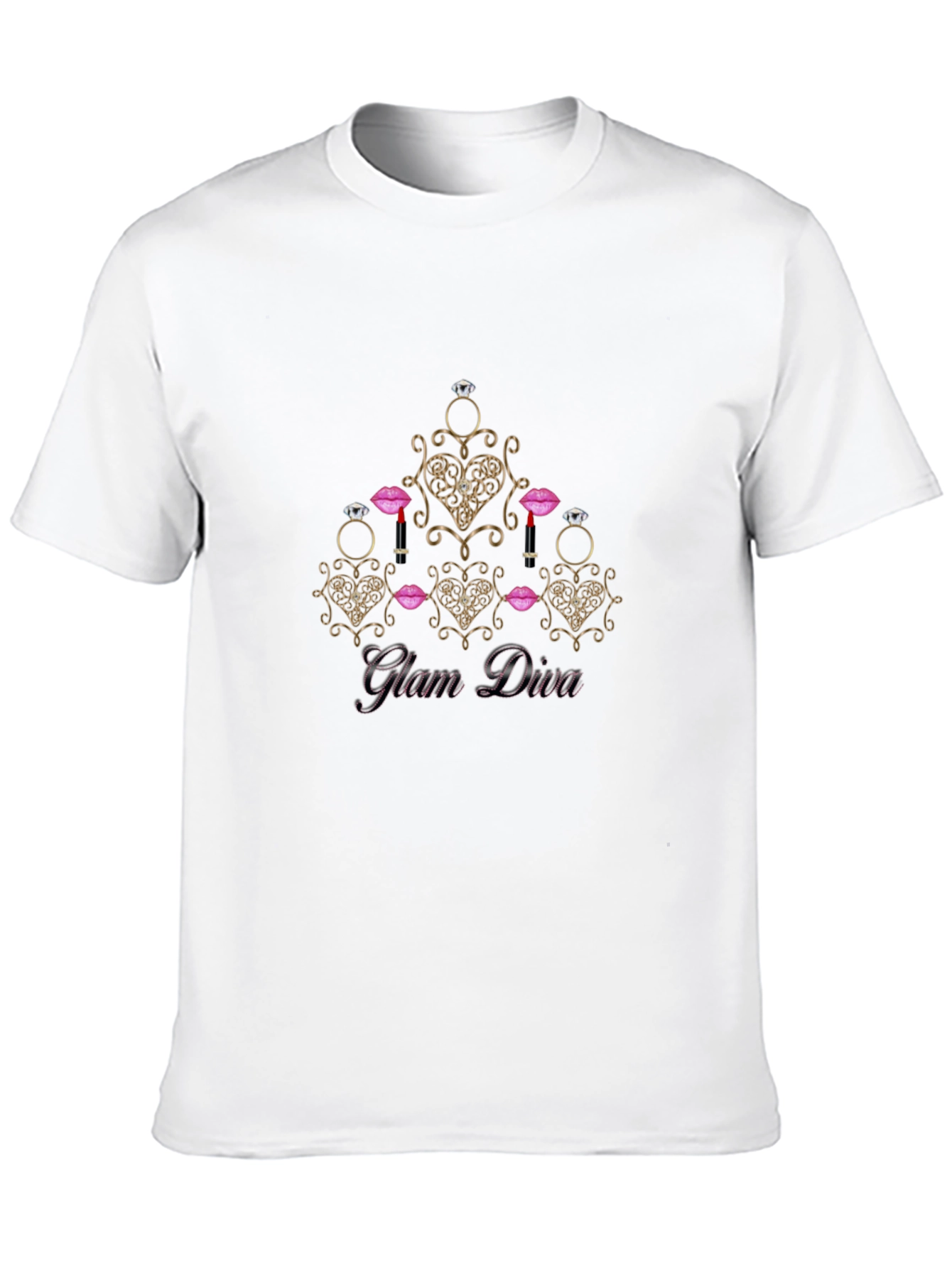 Glam Diva Black T-Shirt