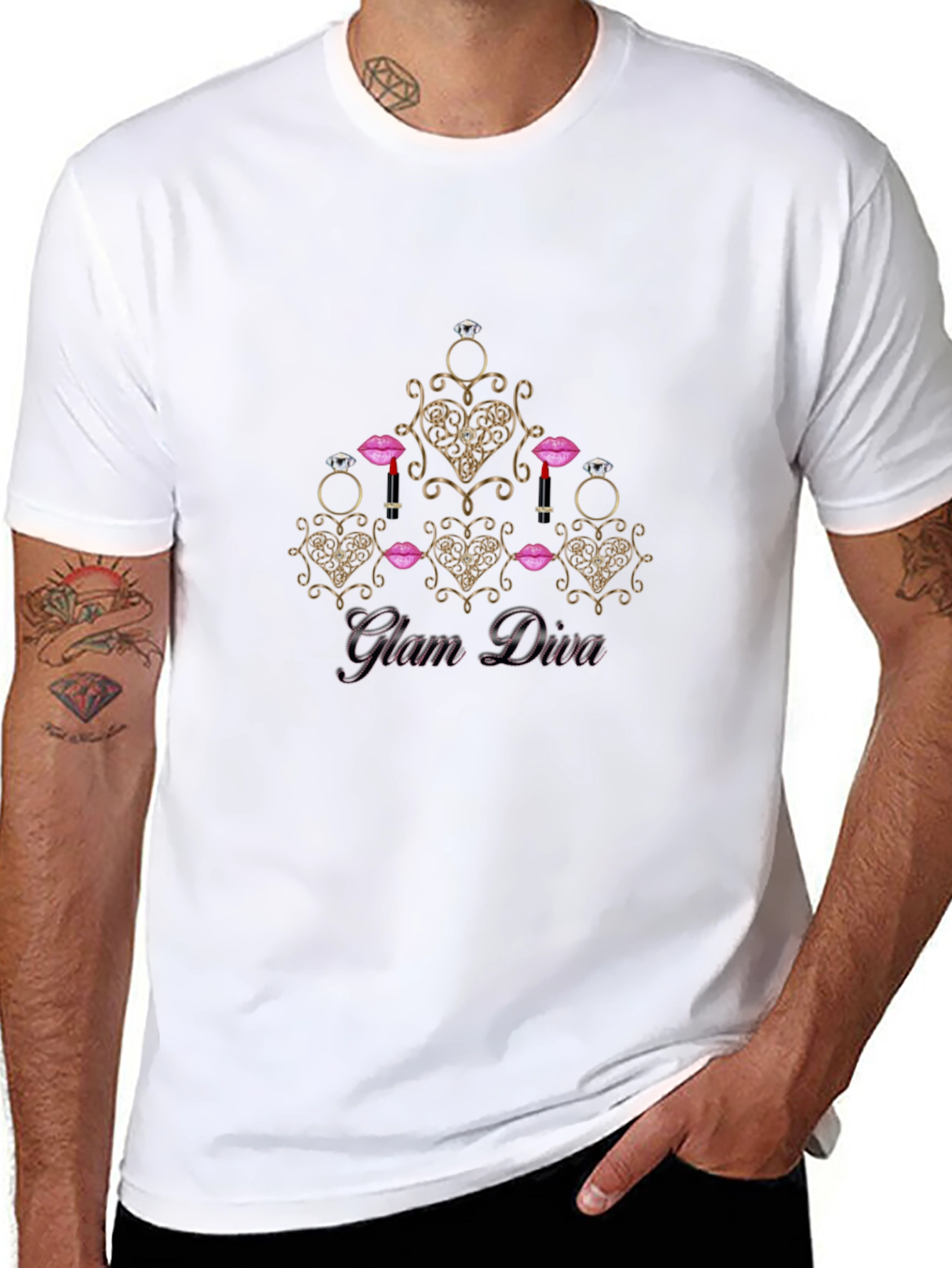 Glam Diva Black T-Shirt