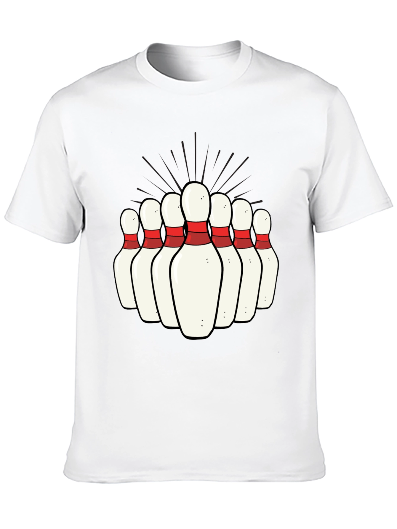 Bowling Pins Graphic Tee - Strike Style!