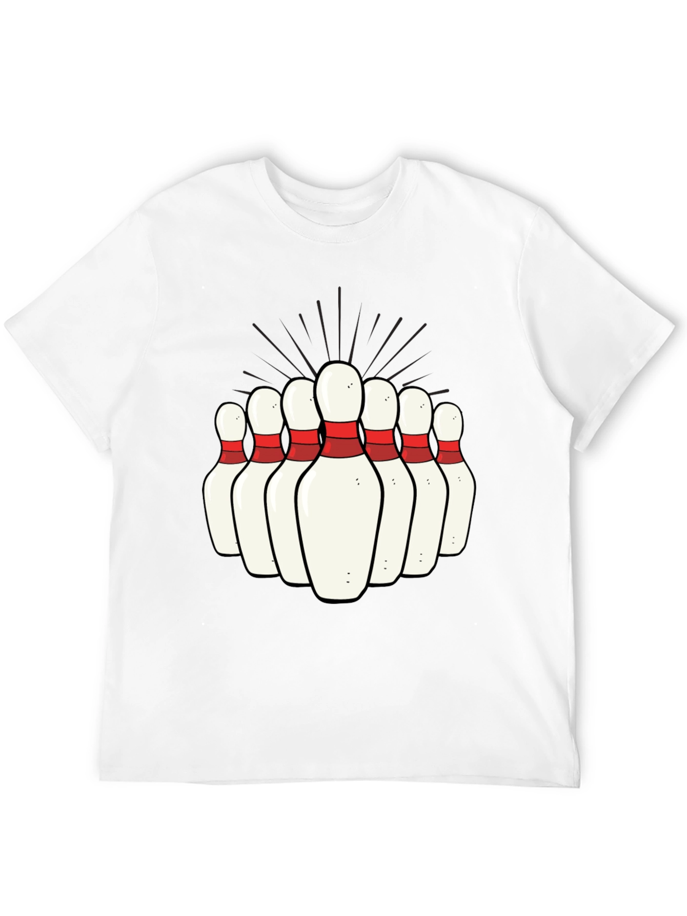 Bowling Pins Graphic Tee - Strike Style!