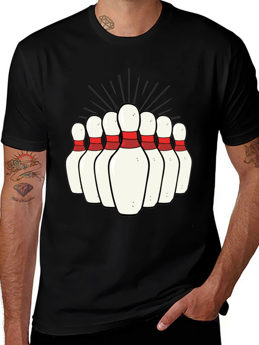 Bowling Pins Graphic Tee - Strike Style!