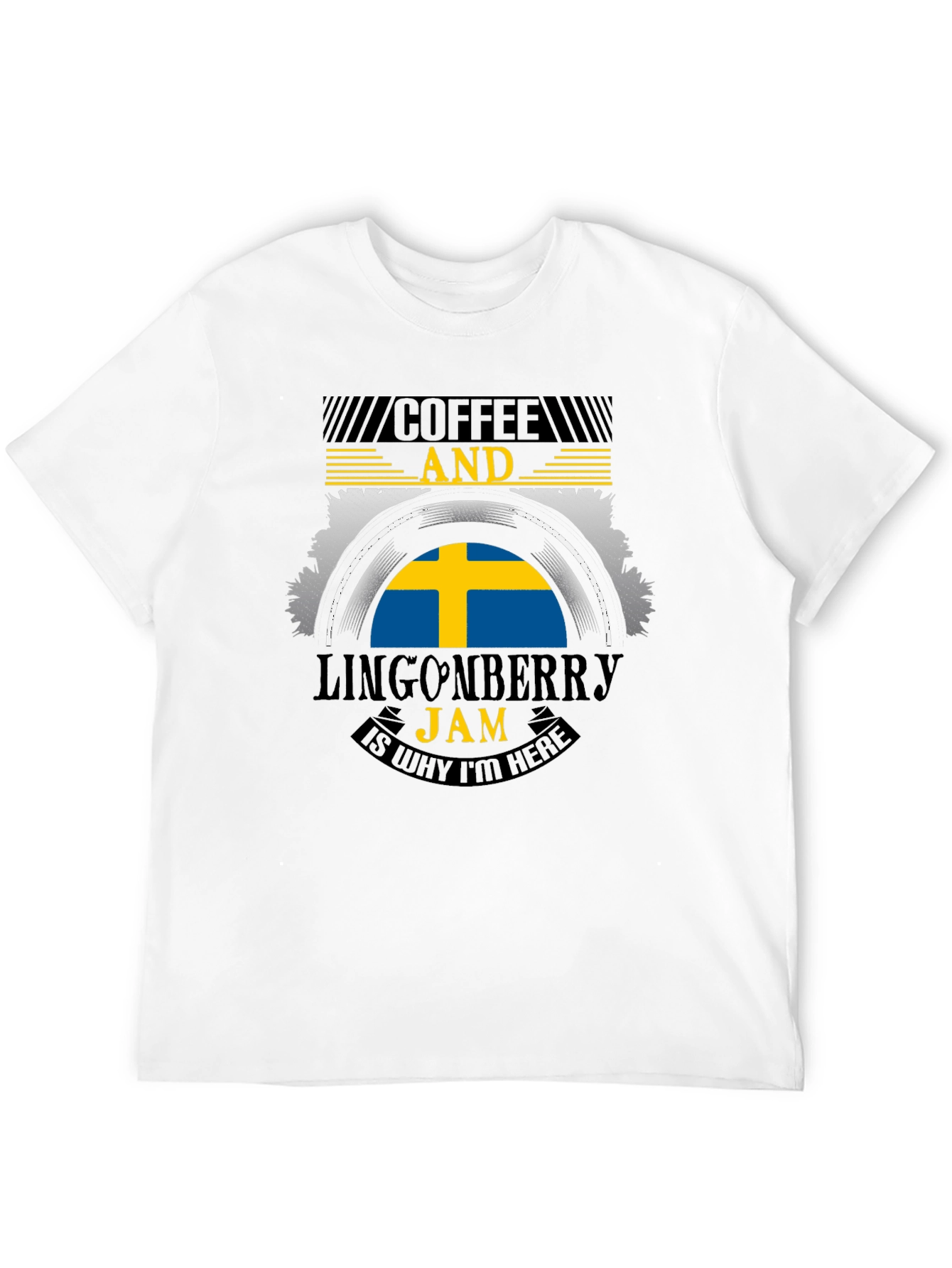 Coffee & Lingonberry Jam Sweden Flag T-Shirt