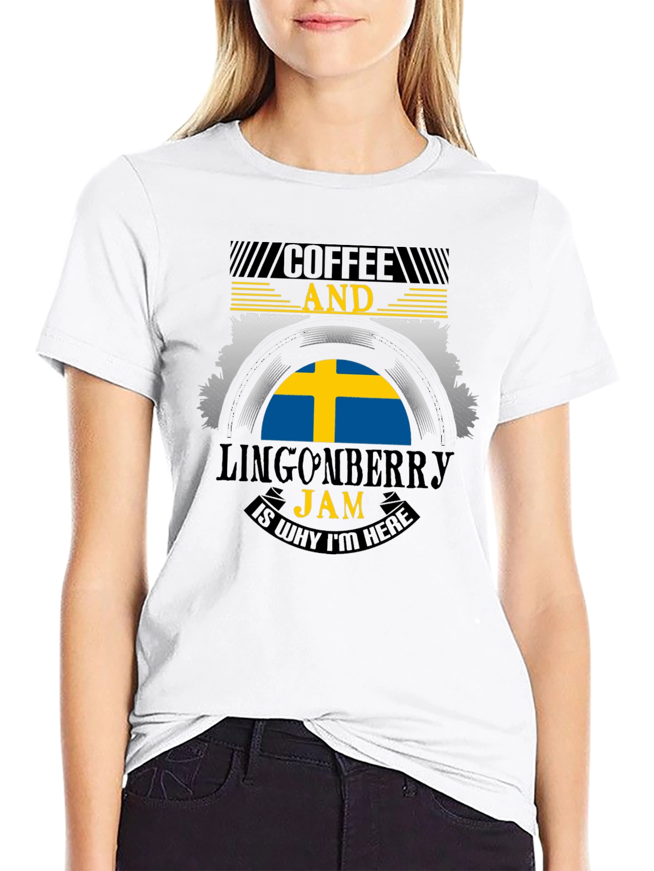 Coffee & Lingonberry Jam Sweden Flag T-Shirt