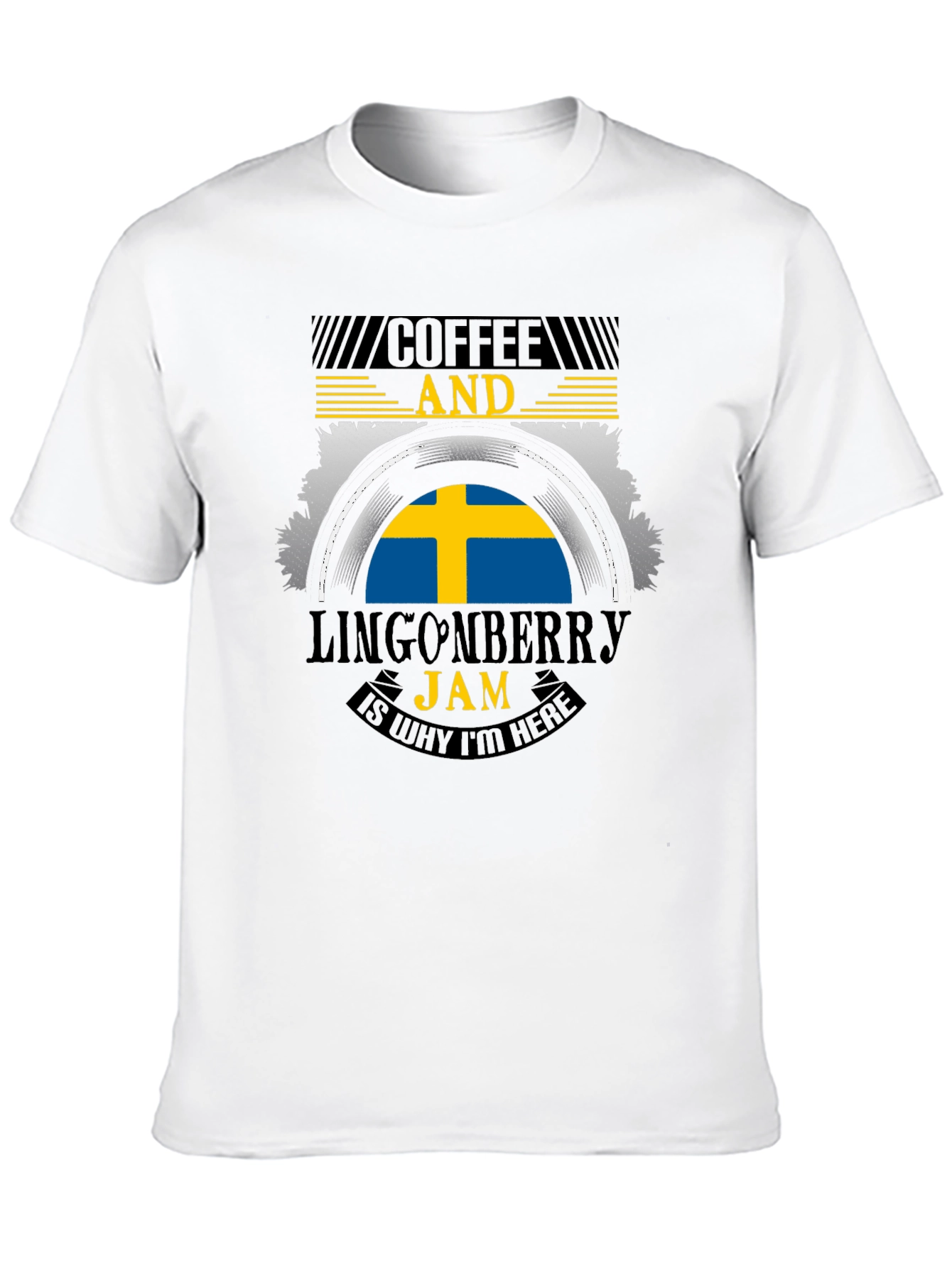 Coffee & Lingonberry Jam Sweden Flag T-Shirt