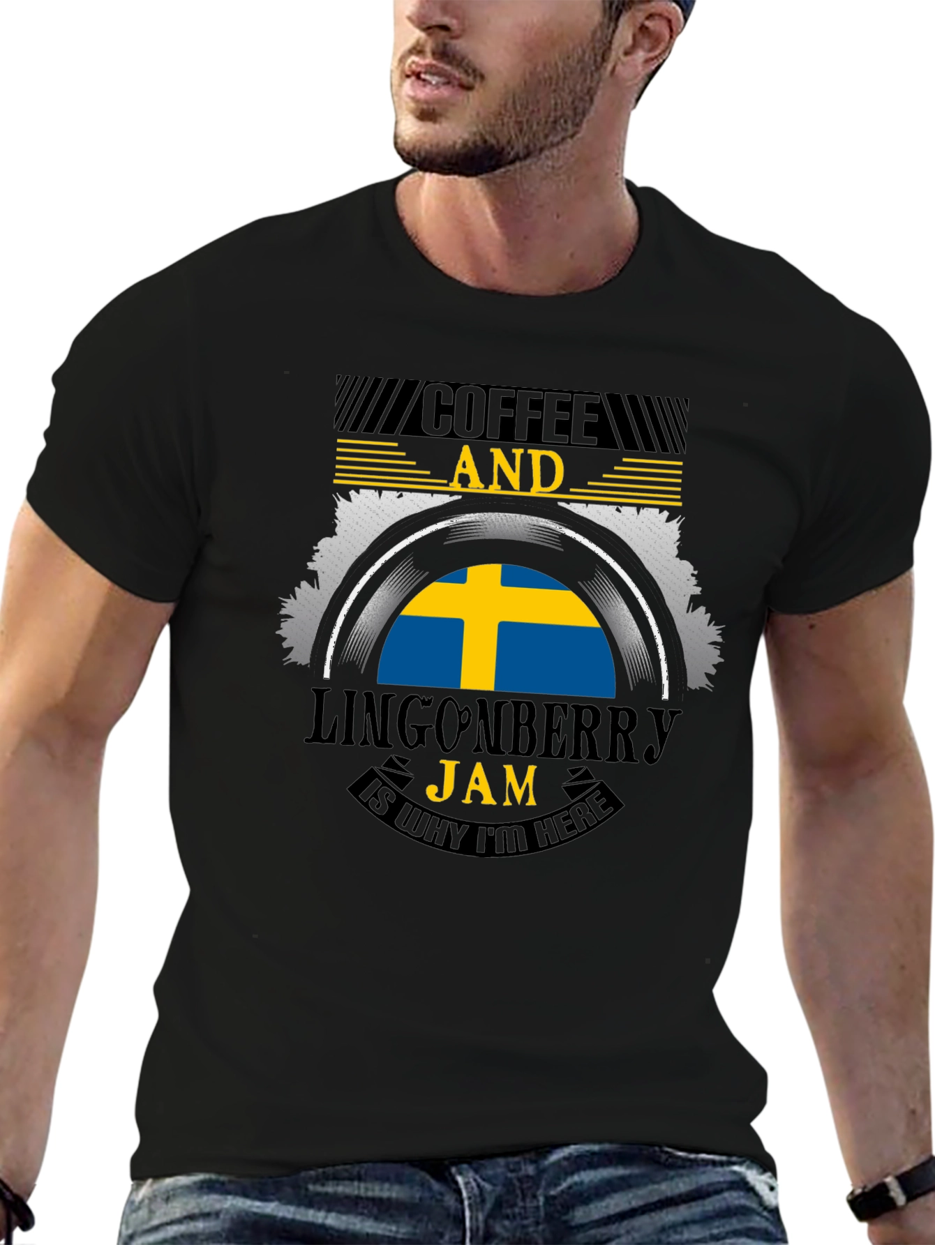 Coffee & Lingonberry Jam Sweden Flag T-Shirt