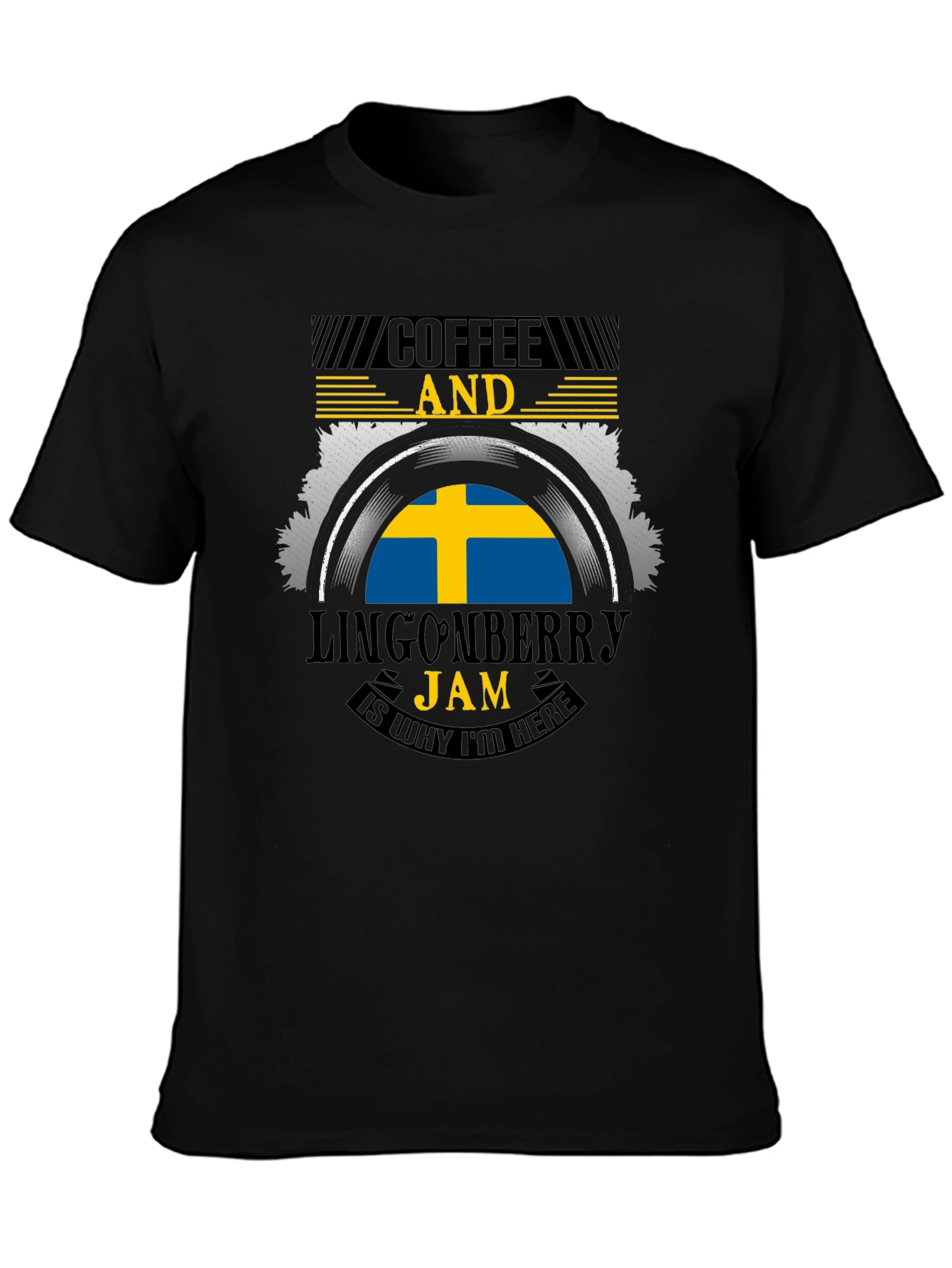 Coffee & Lingonberry Jam Sweden Flag T-Shirt