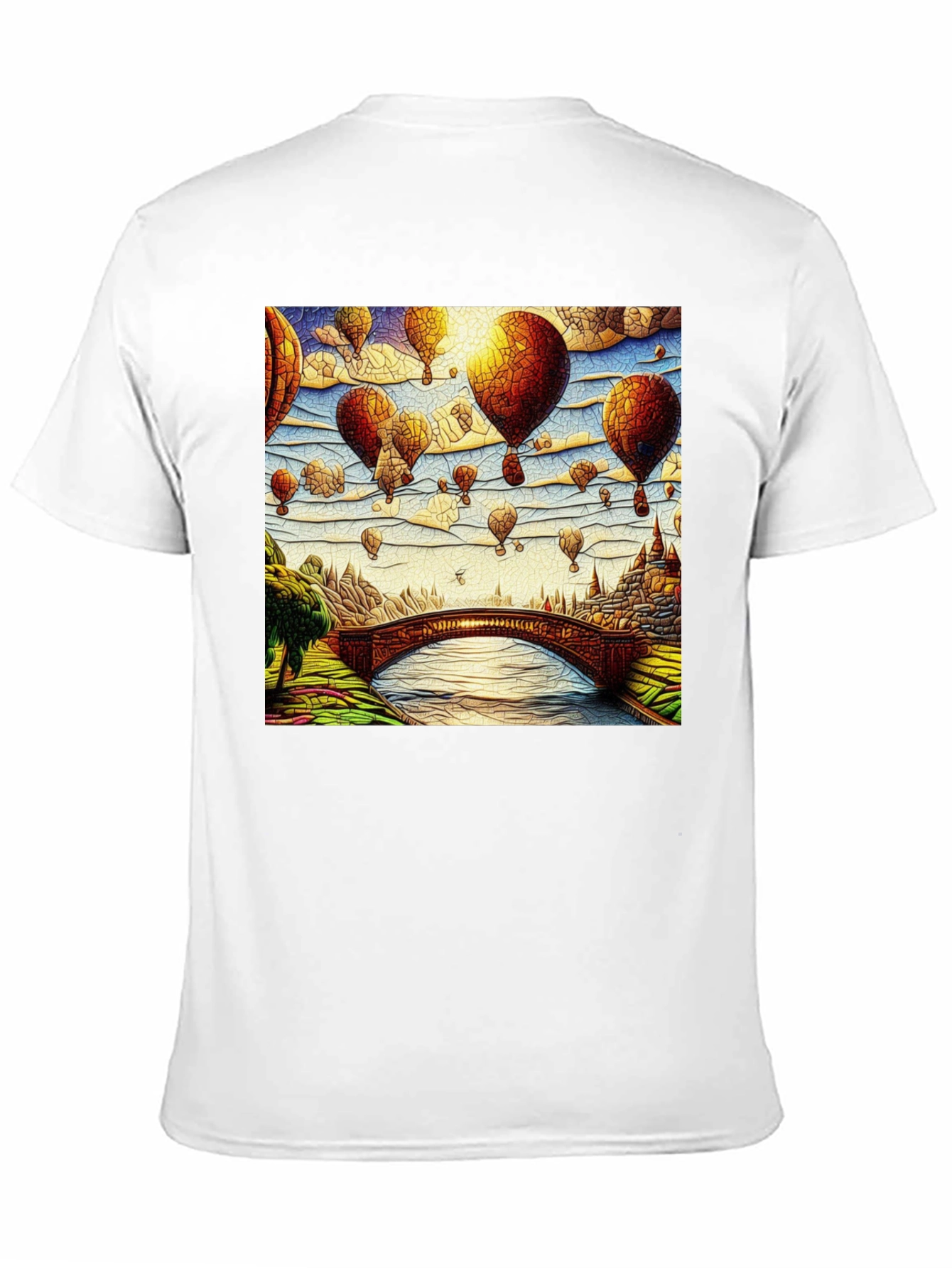 Fantasy Landscape Balloon Graphic T-Shirt