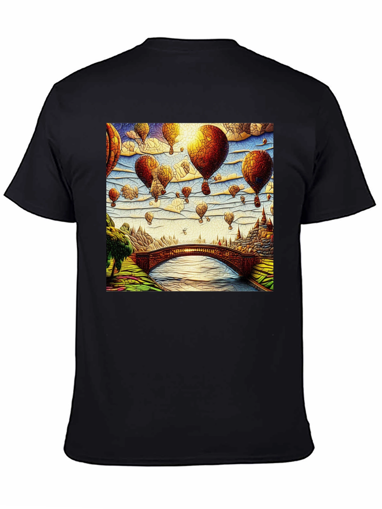 Fantasy Landscape Balloon Graphic T-Shirt