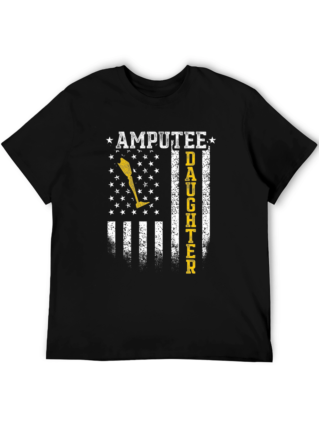 Amputee Daughter T-Shirt Patriotic Flag Design