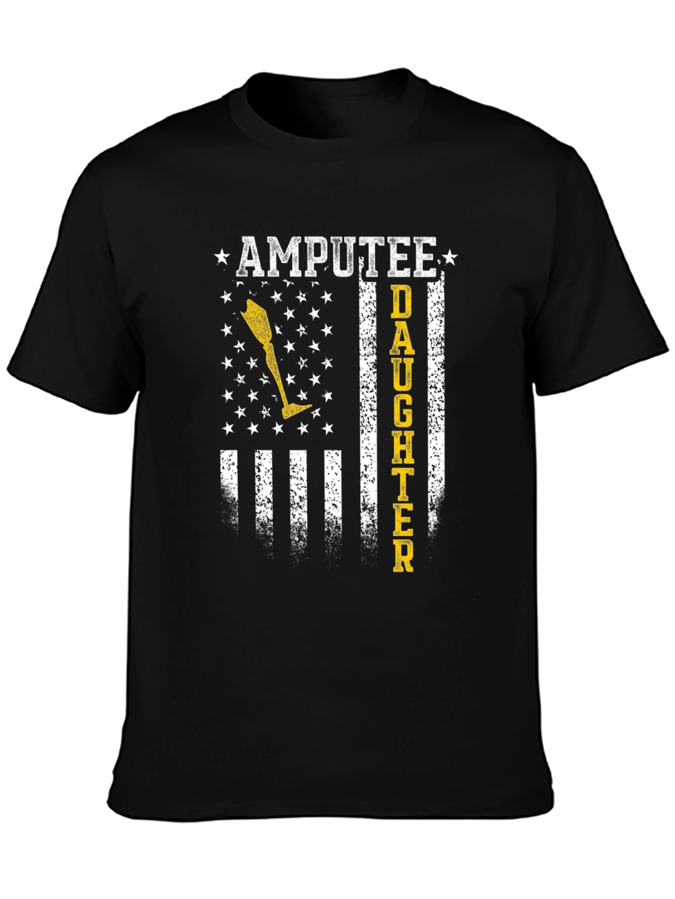 Amputee Daughter T-Shirt Patriotic Flag Design