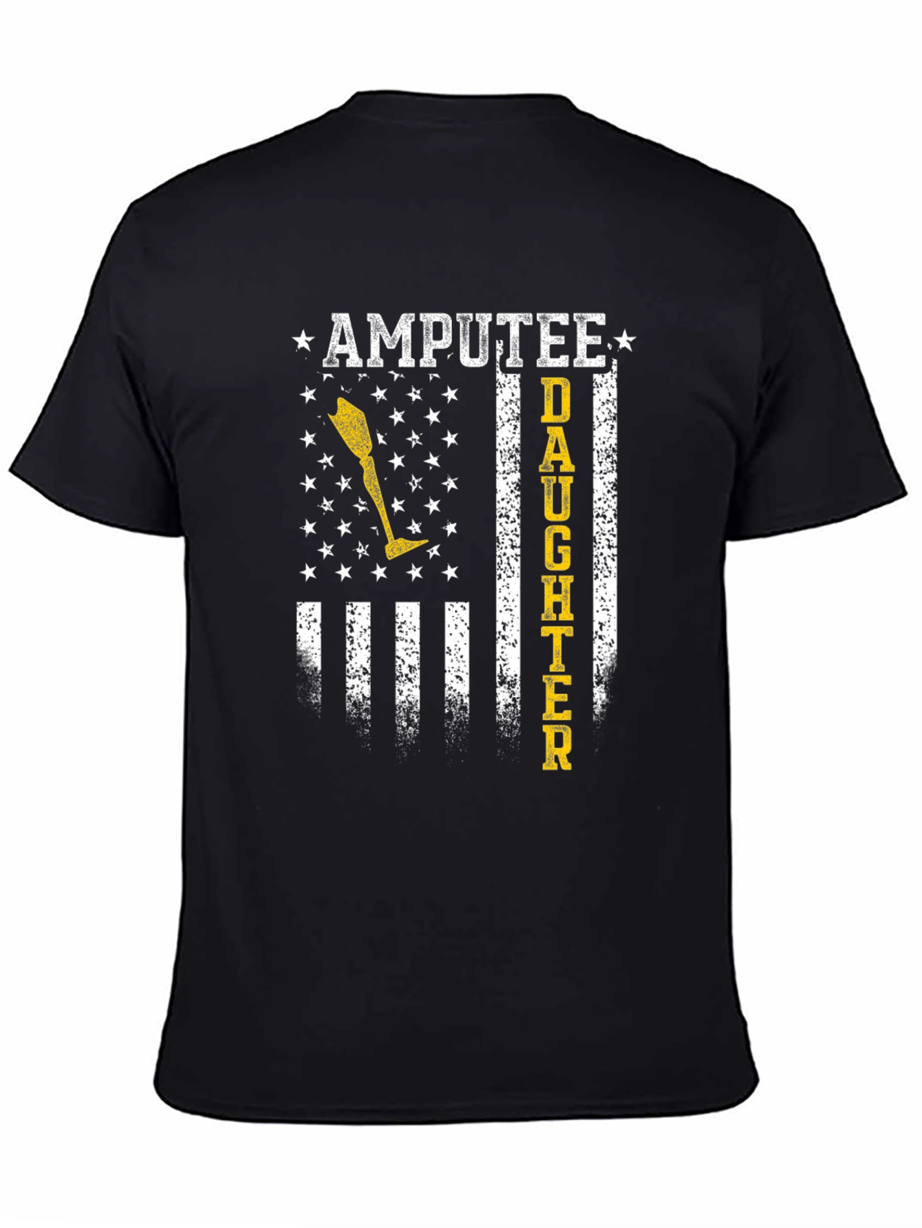 Amputee Daughter T-Shirt Patriotic Flag Design