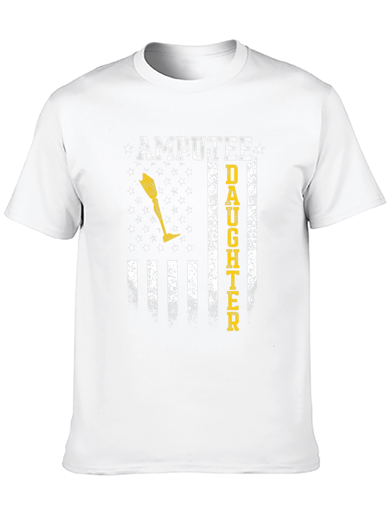 Amputee Daughter T-Shirt Patriotic Flag Design