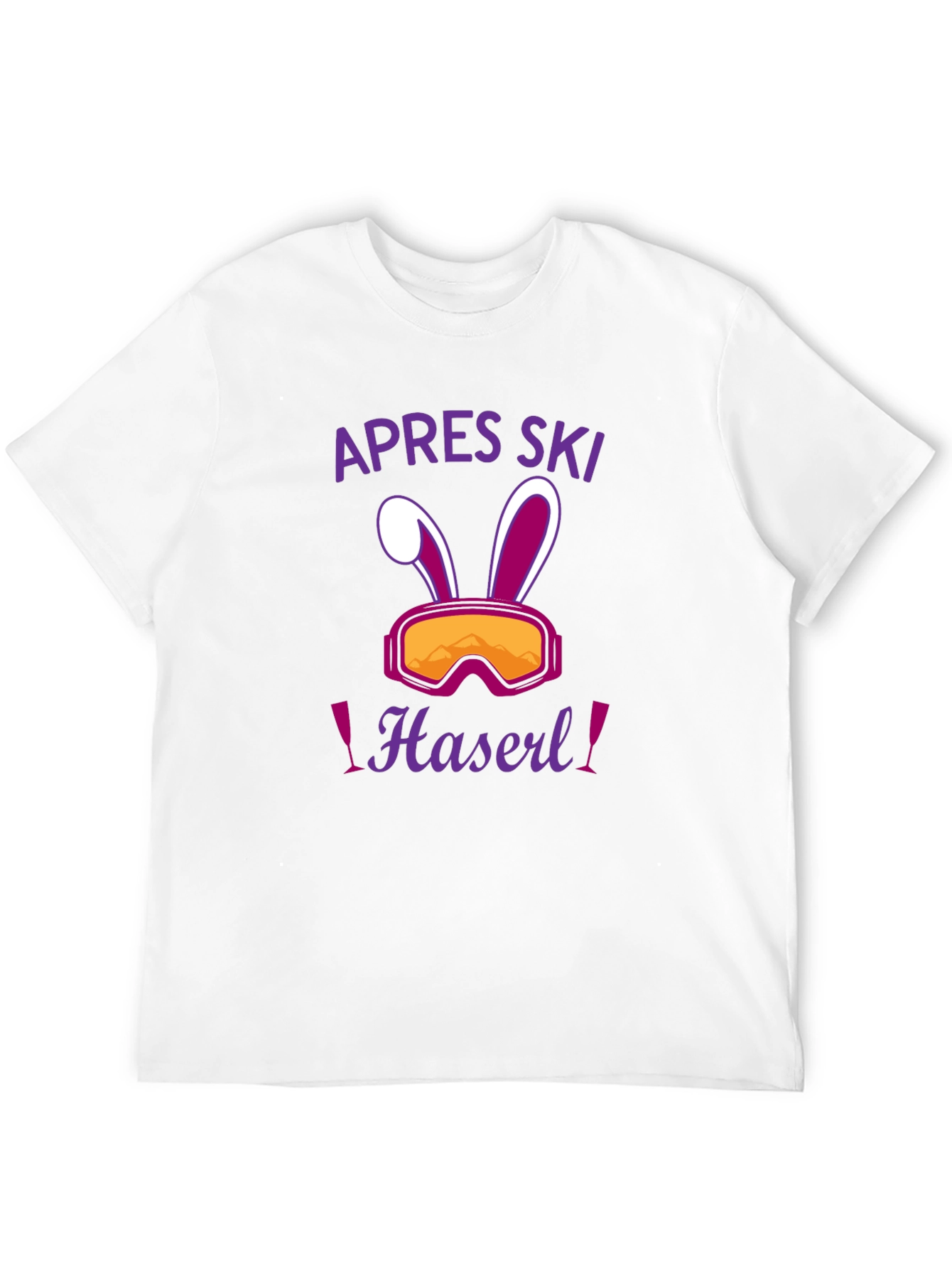 Apres Ski Haseri Easter Bunny Ski Goggles Black T-Shirt